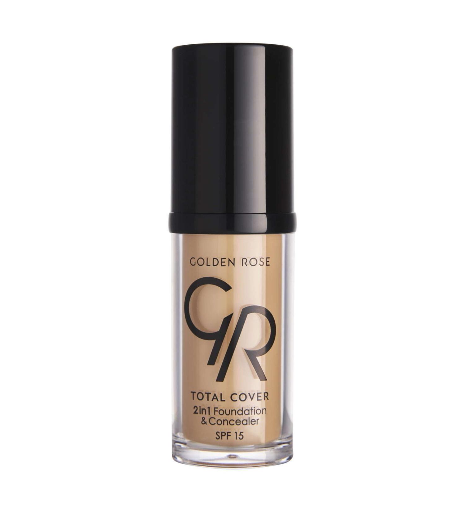 Golden Rose Total Cover 2in1 Foundation & Concealer No: 22 Natural Beige - Foundation & Concealer - 8691190963828 - Buy Online on GoSupps.com