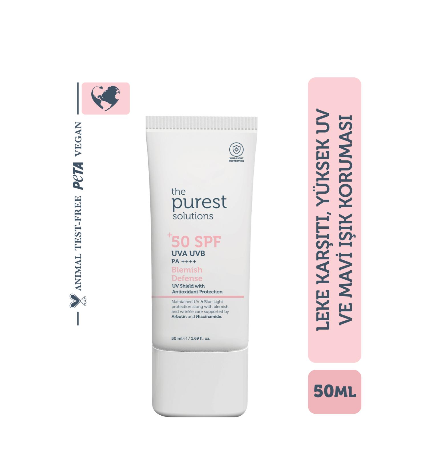 The Purest Solutions Anti-Blemish and Skin Tone Equalizing Tinted Sunscreen Cream SPF 50 50 ml - Buy Online on GoSupps.com