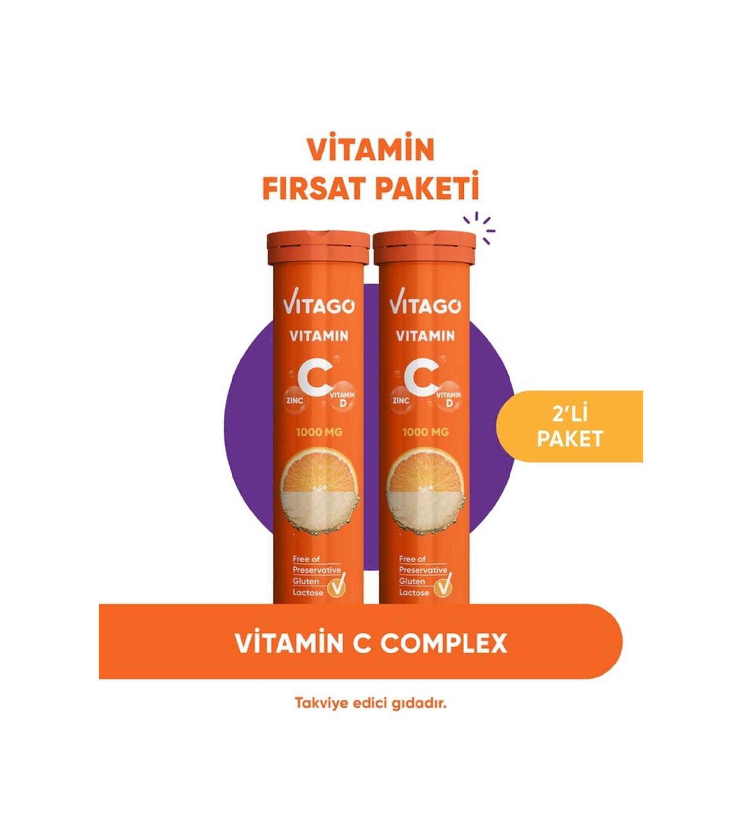 Vitago 2- Vitamin C Vitamin D Zinc 20 Effervescent Tablets - Buy Online on GoSupps.com