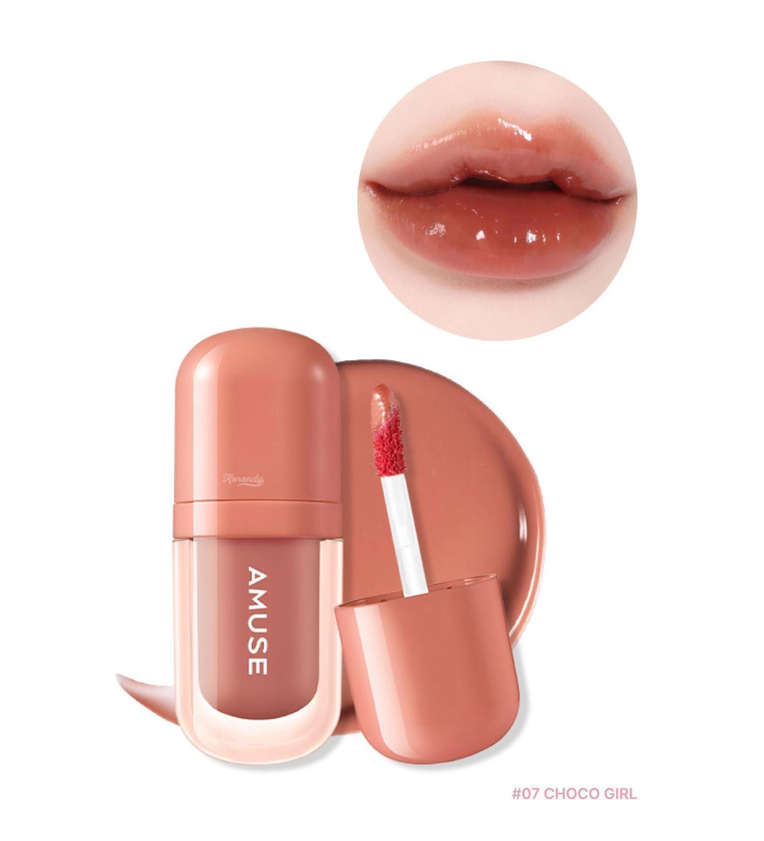 Amuse Baby Tint (KORENDY) Fruit Extract Plumping and Nourishing Oil Tint 3.8gr #07 Choco Girl