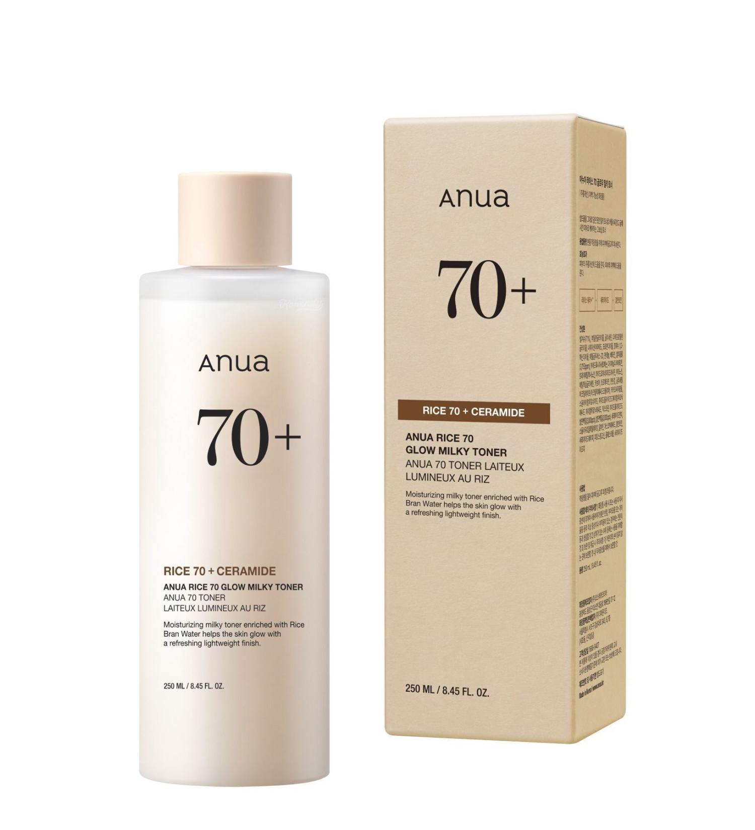 ANUA Rice 70 Glow Milky Toner (KORENDY) Anti-Stain Brightening Rice Milk Texture Toner 250ml
