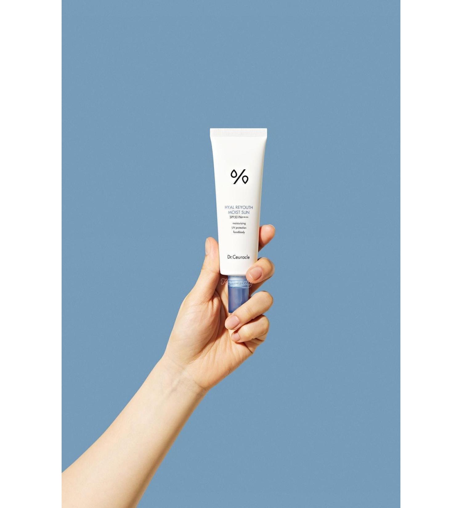 Dr.Ceuracle Hyal Reyouth Moist Sun Spf50 Pa (KORENDY) Moisturizing Water Based Chemical Filter Sun Cream 50ml - Buy Online on GoSupps.com