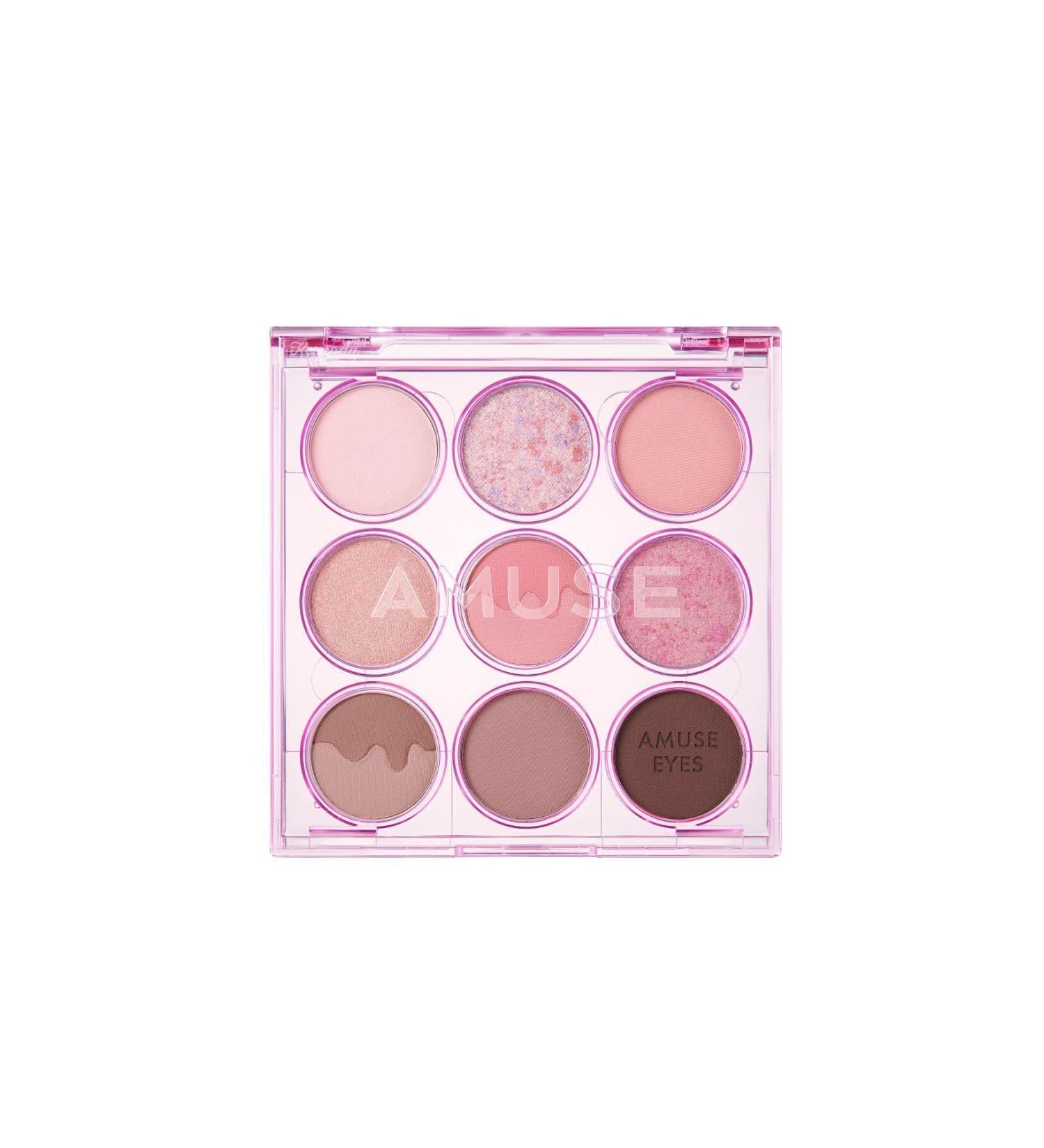 Amuse Eye Vegan Color Palette (KORENDY) Skin Tone Compatible Natural Silky Eyeshadow Palette 0.6 X 9g #02 Cool Rose - Buy Online on GoSupps.com
