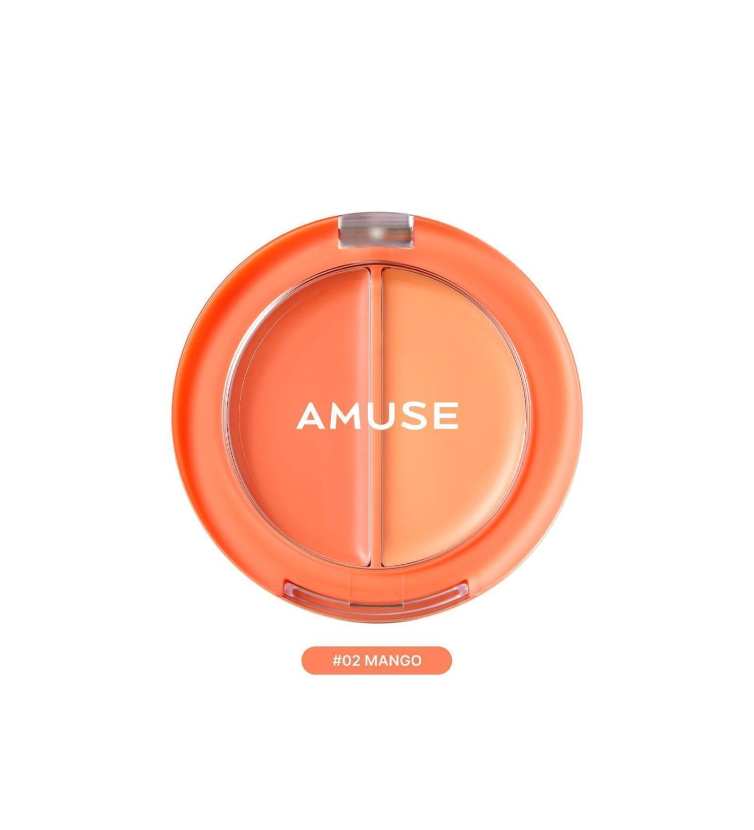 Amuse Lip&cheek Healthy Balm (KORENDY) Lively Shiny Lip & Cheek Balm 3gr #02 Mango Balm