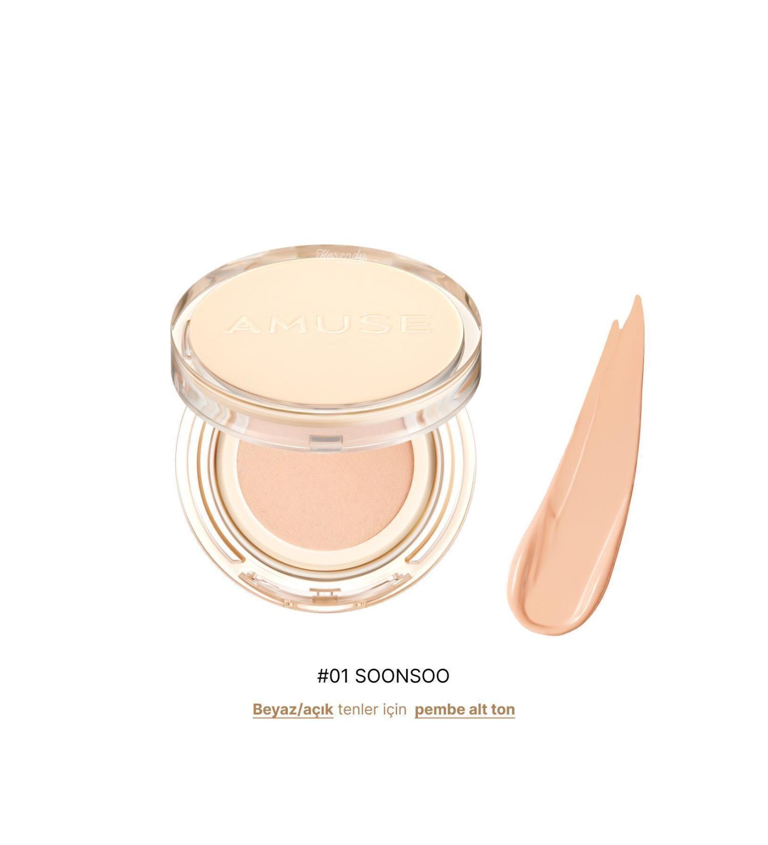 Amuse Dew Jelly Vegan Cushion Spf 38 Pa (KORENDY) Birch Water & Panthenol Concealer 15g #01 Soonsoo - Buy Online on GoSupps.com