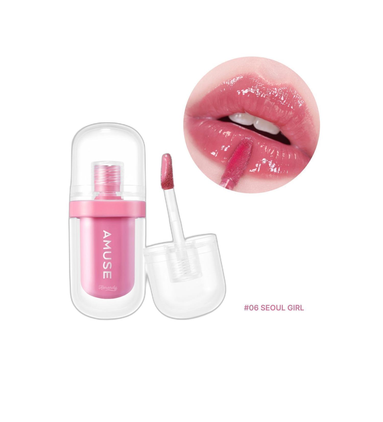 Amuse Gel Fit Tint - 8 Types Hyaluronic Acid Peach Brightening Gel Tint (KORENDY) 3.8g #06 Seoul Girl