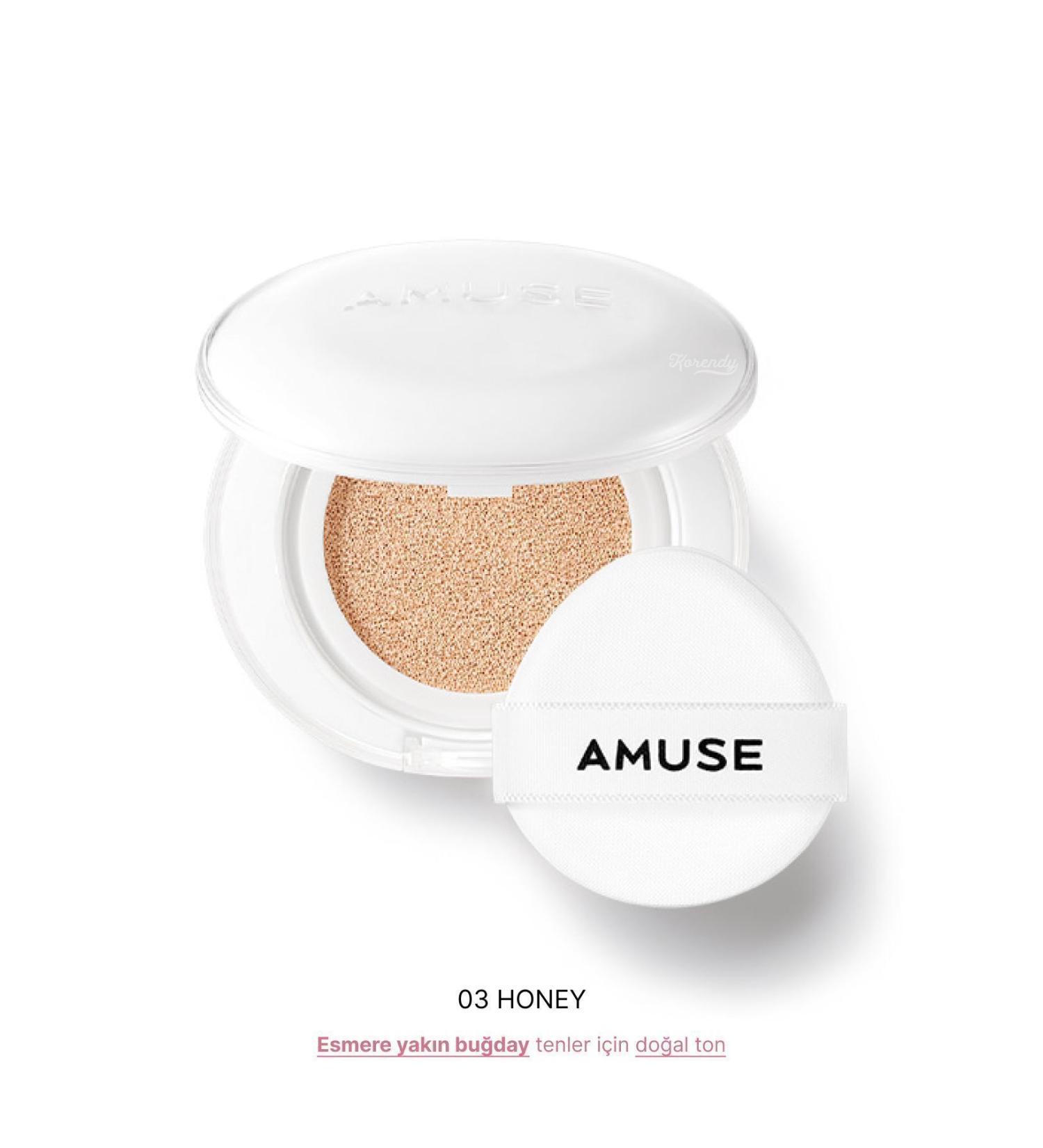 Amuse Ceramic Skin Perfector Spf40 Pa (KORENDY) Porcelain Skin Cushion with Ceramide Peptide 15g #03honey - Buy Online on GoSupps.com