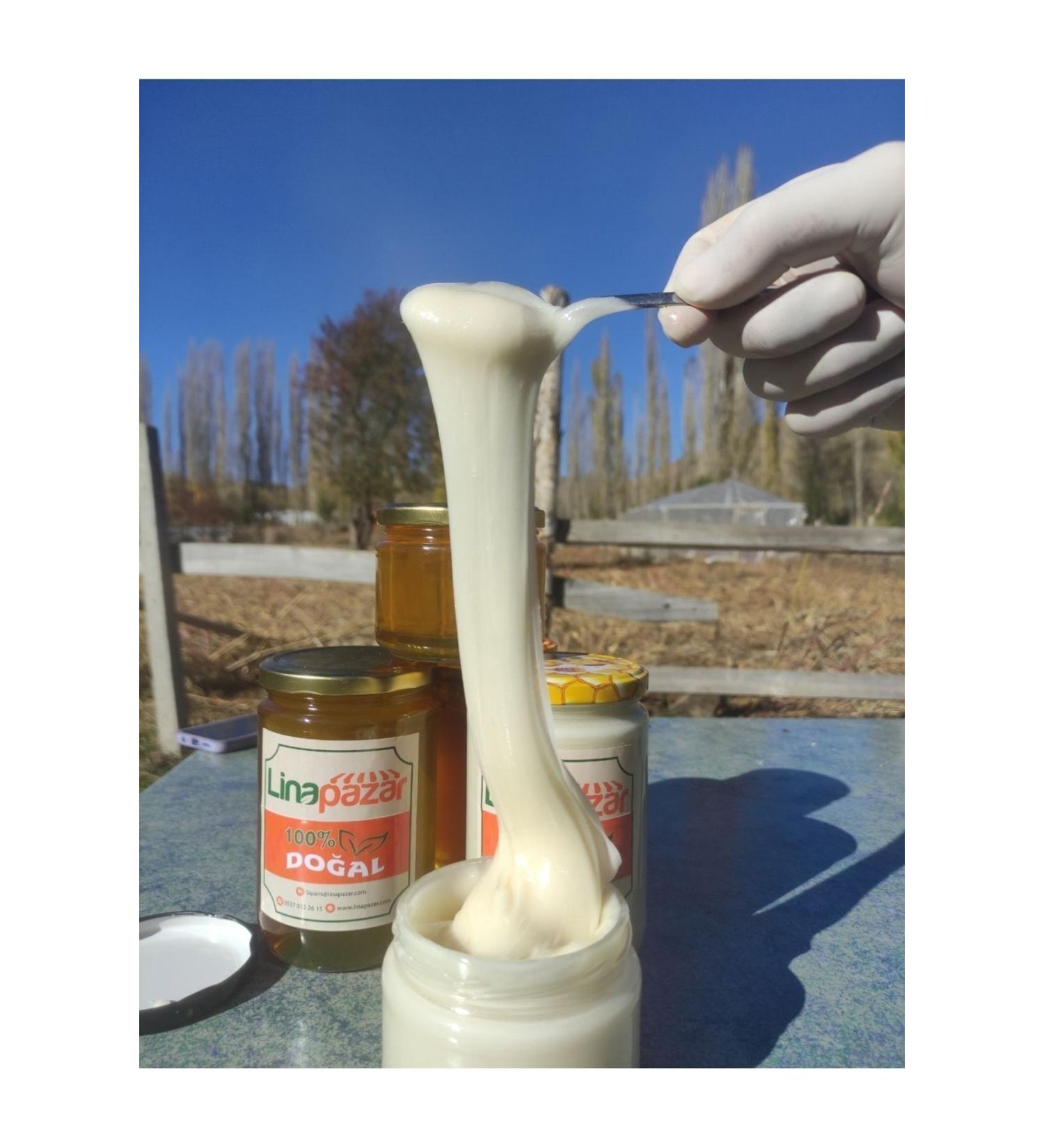 besni village products Cream honey-white honey - white honey- raw honey 400 gr - Buy Online on GoSupps.com