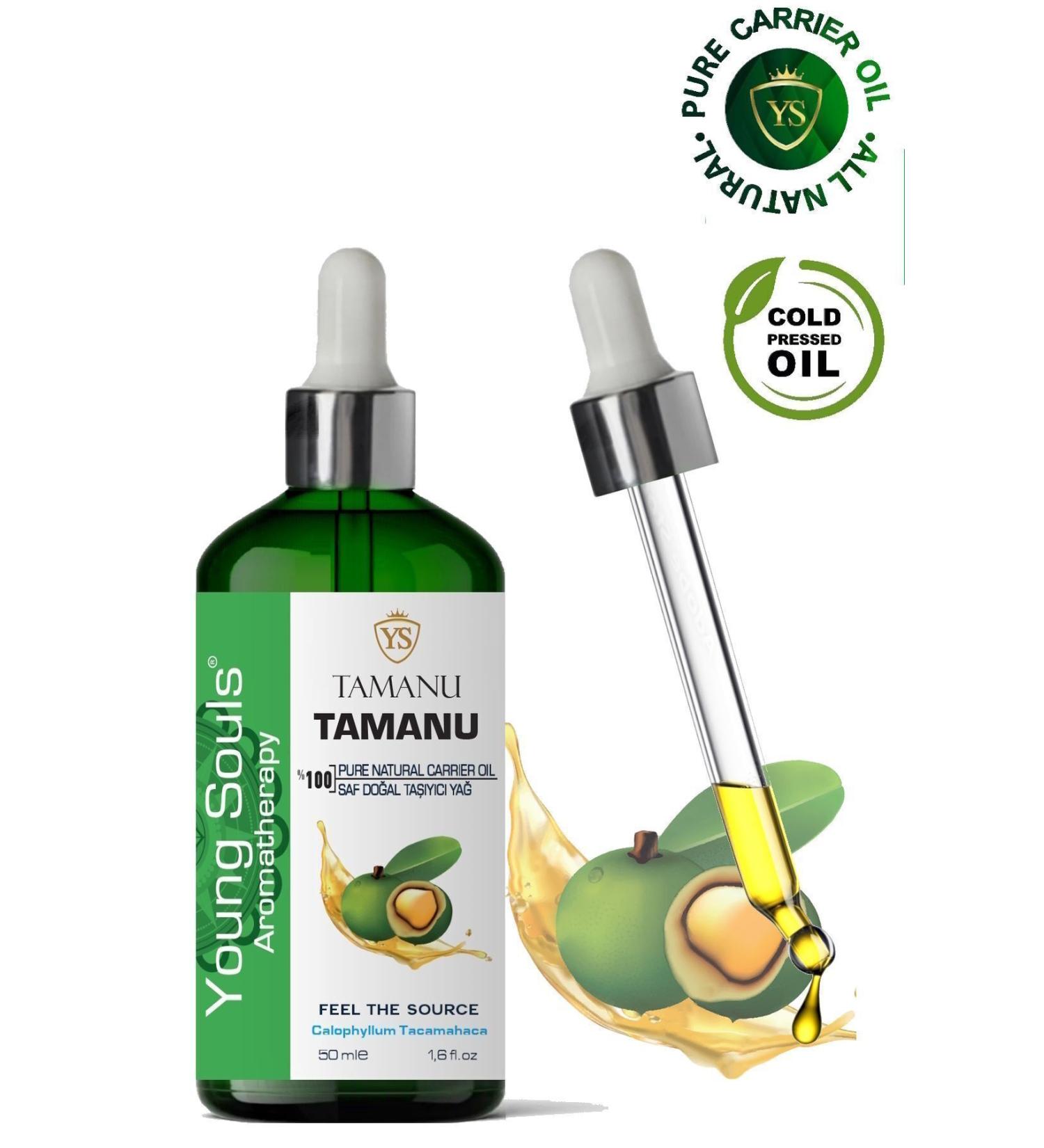 YOUNG SOULS Aromatherapy Tamanu Carrier Oil (Cold Pressed) Tamanu Herbal Carrier Oil (Cold Pressed) 50 ml - Buy Online on GoSupps.com