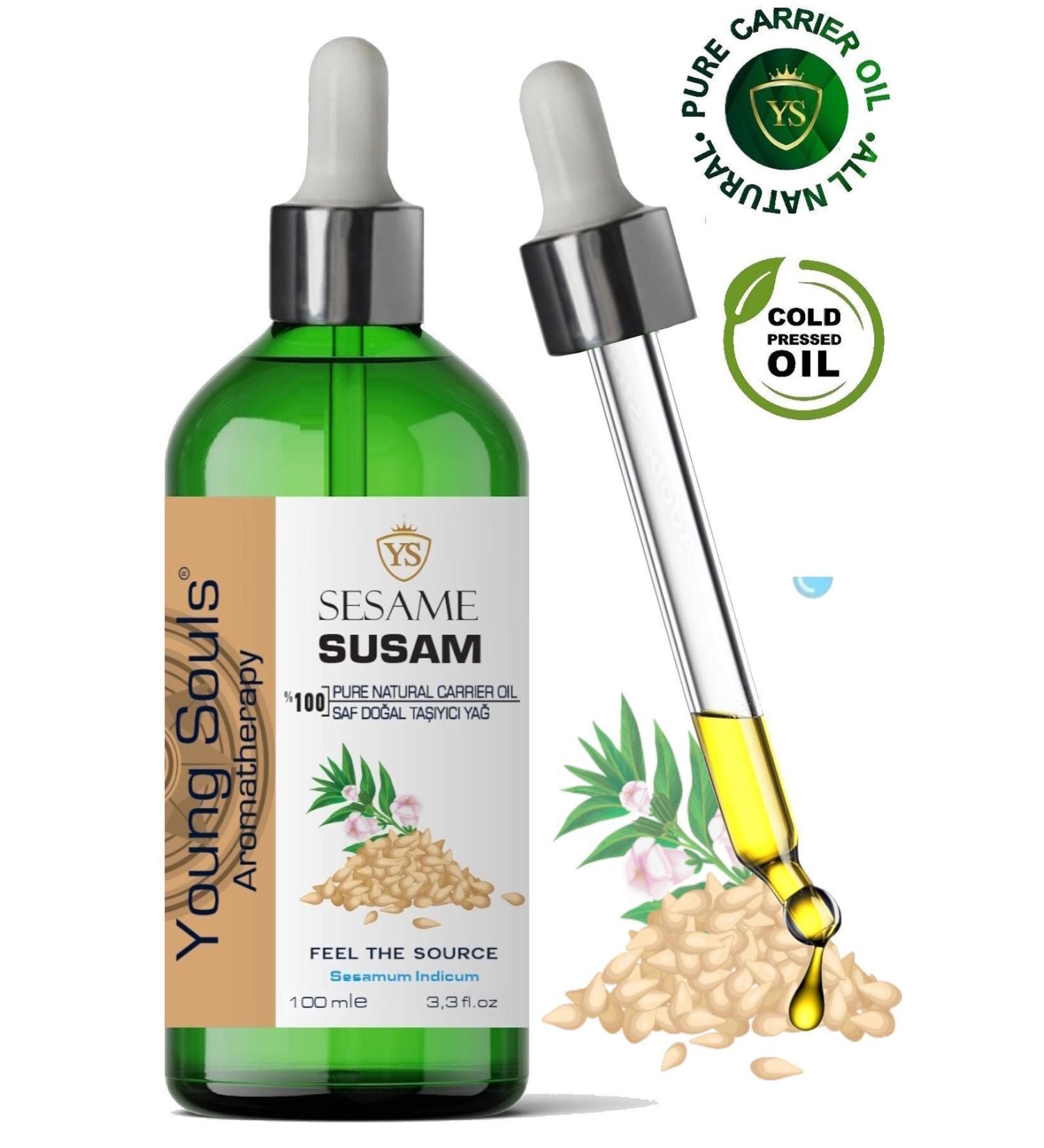 YOUNG SOULS Aromatherapy Sesame Carrier Oil (Cold Pressed) Sesame Herbal Carrier Oil (Cold Pressed) 100 ml - Buy Online on GoSupps.com