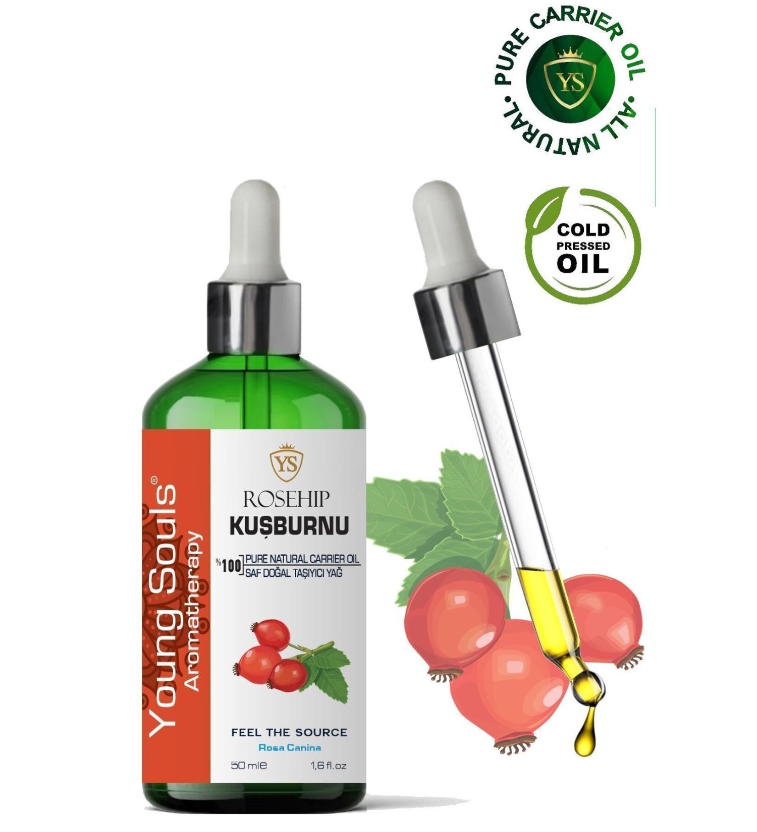 YOUNG SOULS Rosehip Carrier Oil ( Cold Pressed ) Rosehip Seed Herbal Carrier Oil ( Cold Pressed ) 50 ml - Buy Online on GoSupps.com