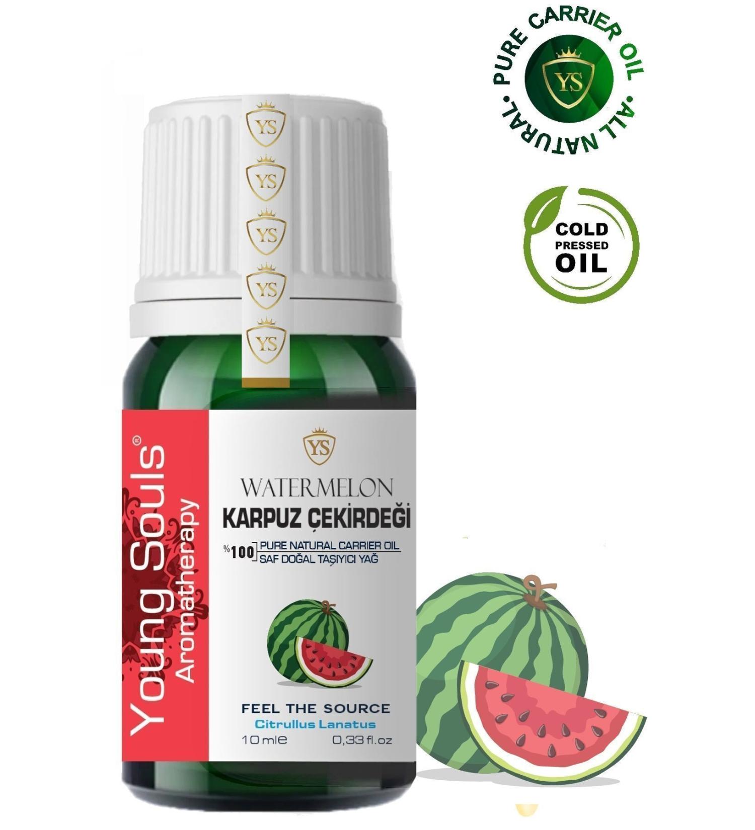 YOUNG SOULS Watermelon Carrier Oil ( Cold Pressed ) Watermelon Seed Herbal Carrier Oil ( Cold Pressed ) 10 ml