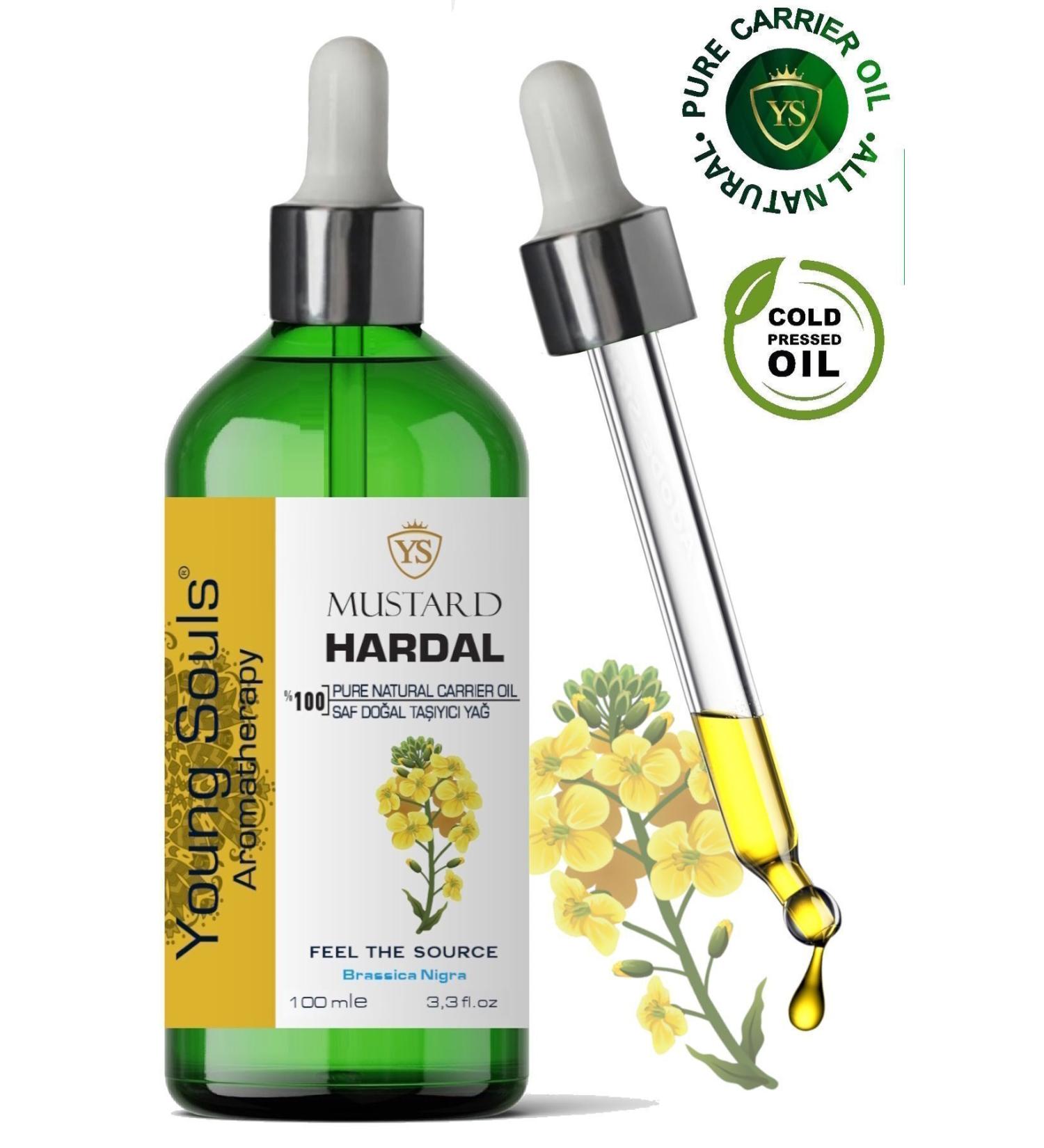 YOUNG SOULS Mustard Carrier Oil ( Cold Pressed ) Mustard Herbal Carrier Oil ( Cold Pressed ) 100 ml - Buy Online on GoSupps.com
