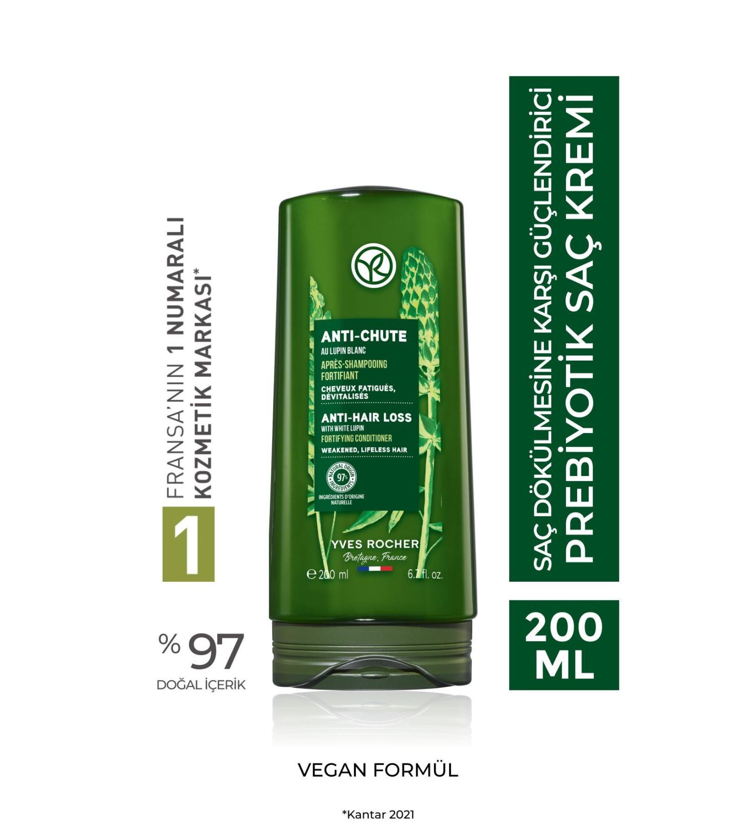 Yves Rocher Anti-Hair Loss (anti-chute) Strengthening Prebiotic Hair Cream - Vegan-200 Ml- 52694 - Buy Online on GoSupps.com
