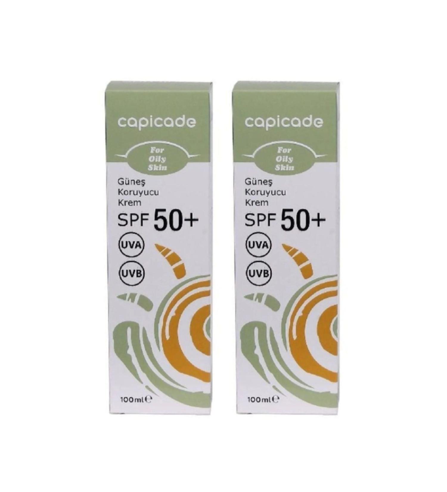 Capicade Sunscreen Cream Spf 50+ (Oily Skin) 100x2 Ml