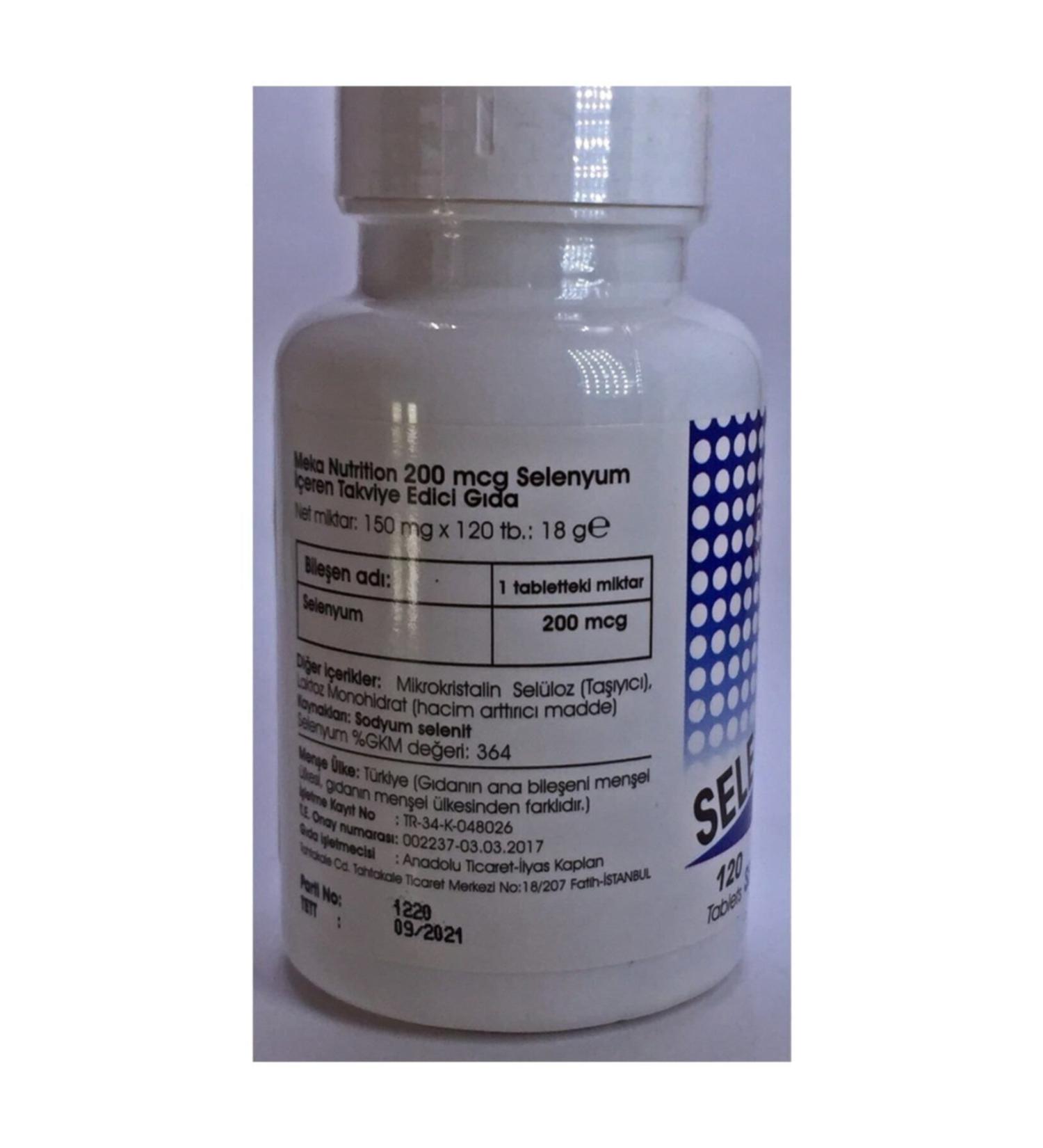 Meka Nutrition Selenium 200 mcg 120 Tablets-2 boxes