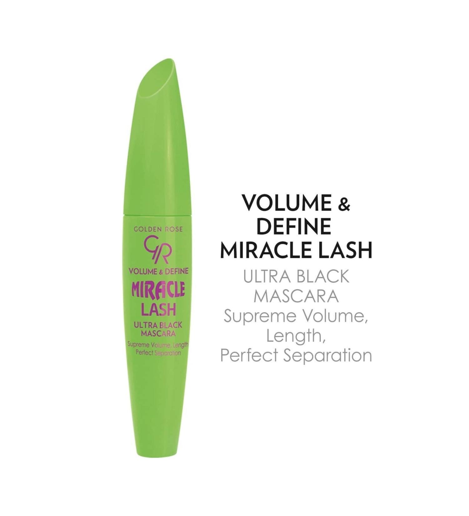 Golden Rose Volume & Define Miracle Lash Ultra Black Mascara - Volumizing Mascara - 8691190069797 - Buy Online on GoSupps.com