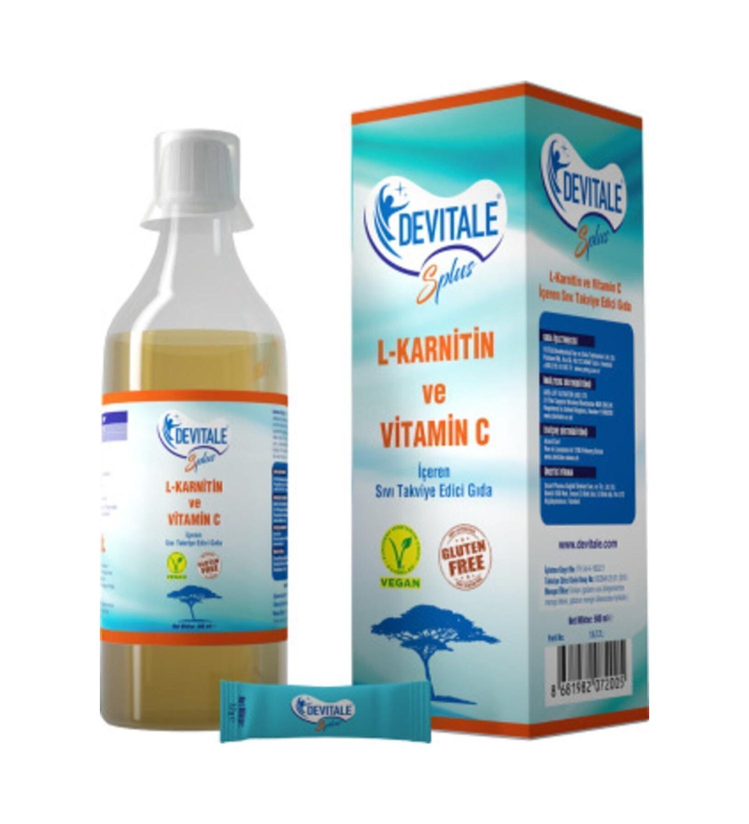 DEV TALE Devitale Splus Liquid Food Supplement Containing L-Carnitine and Vitamin C - Buy Online on GoSupps.com