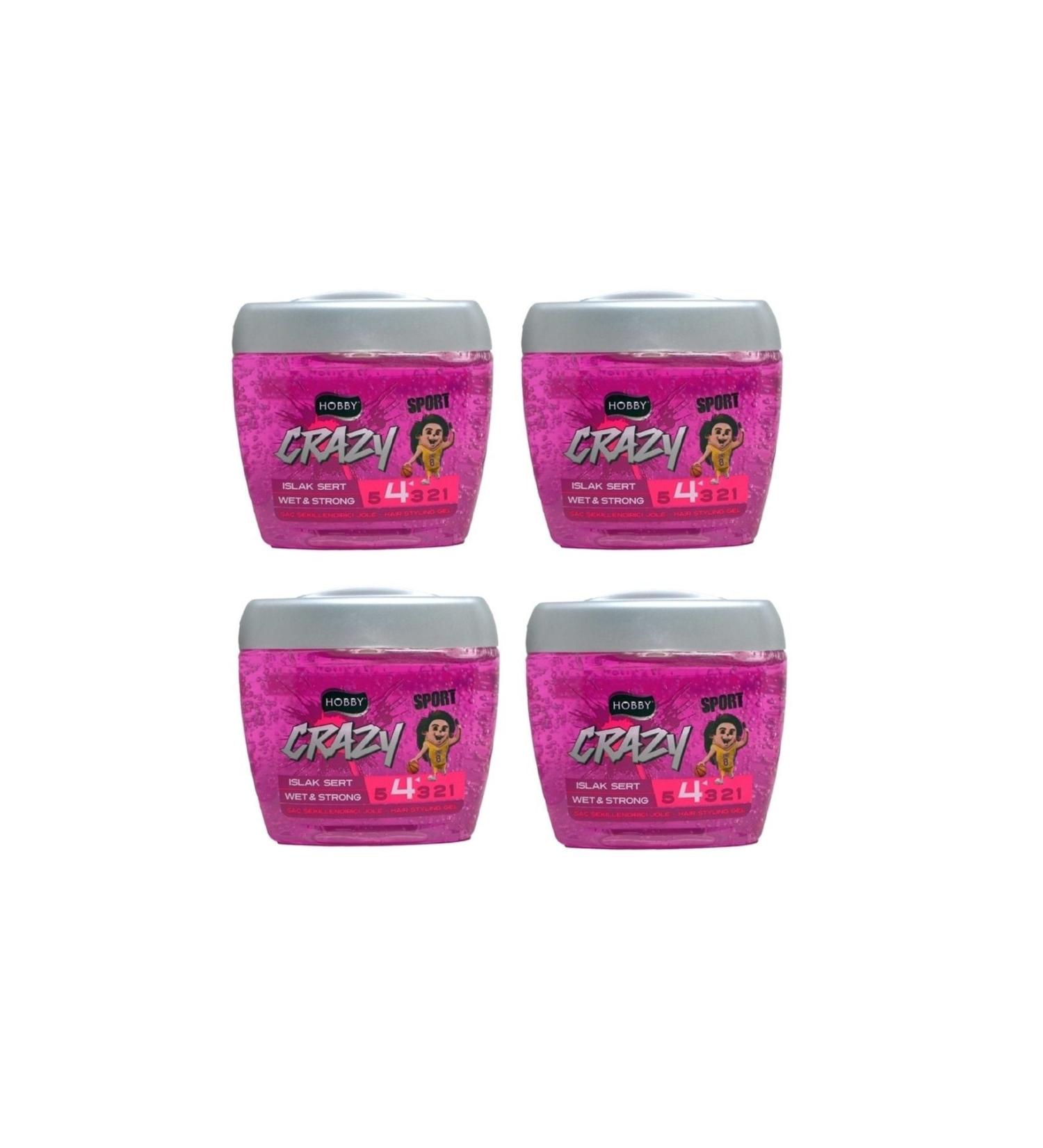 Hobby Crazy Head Wet Hard Hair Gel 700 ml X 4 Pieces