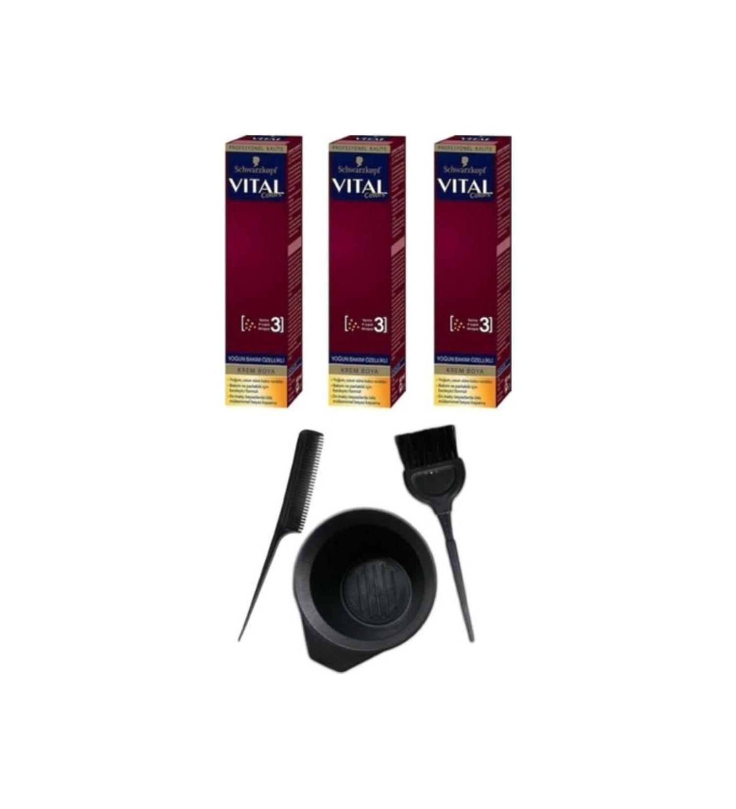 Vital Colors Tube Dye 10-0 Platinum Blonde 3 Piece Hair Coloring Set