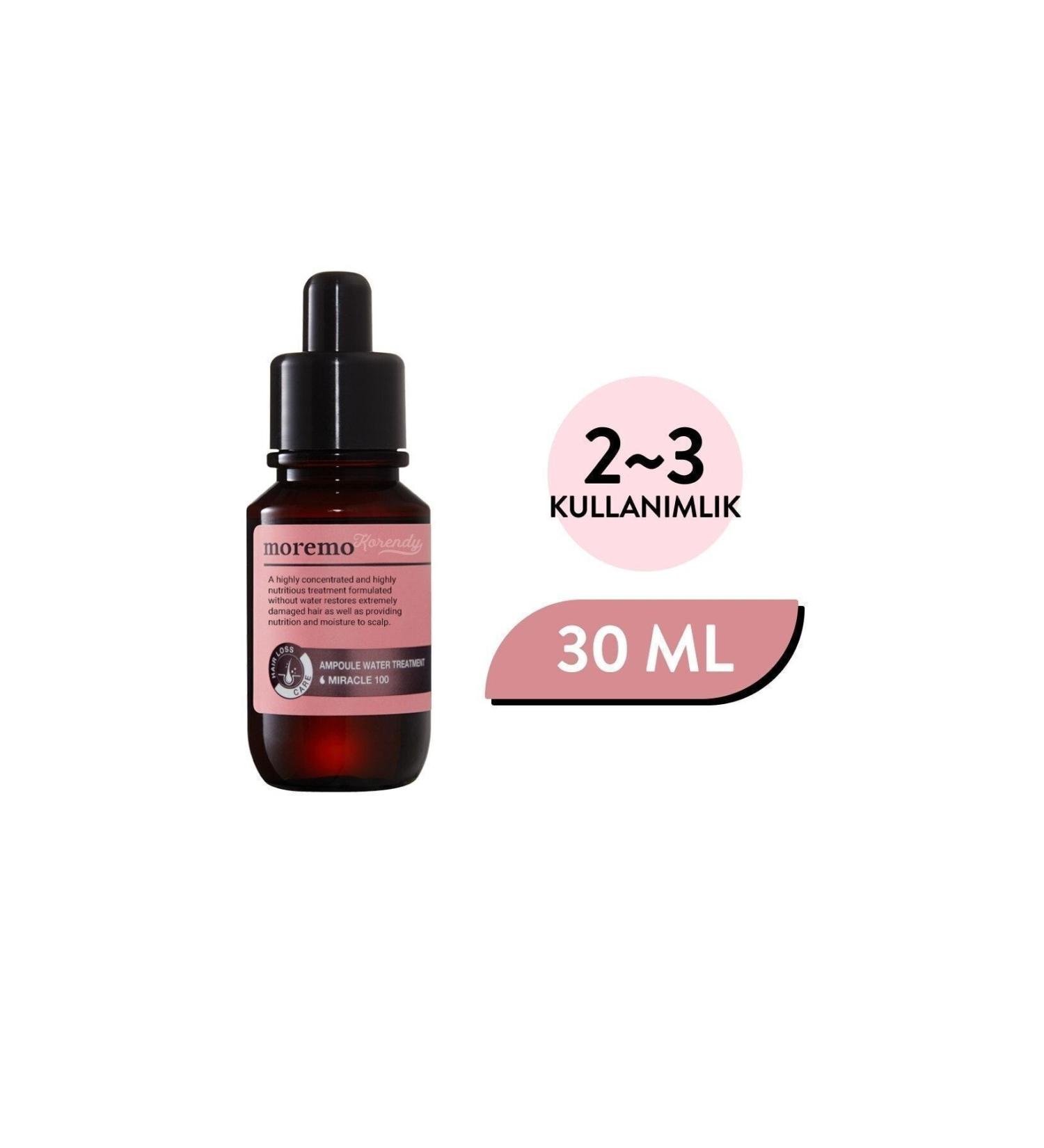 Moremo mini Size Ampoule Water Treatment Miracle 100 (KORENDY) Hair and Scalp Repair Ampoule 30ml - Buy Online on GoSupps.com