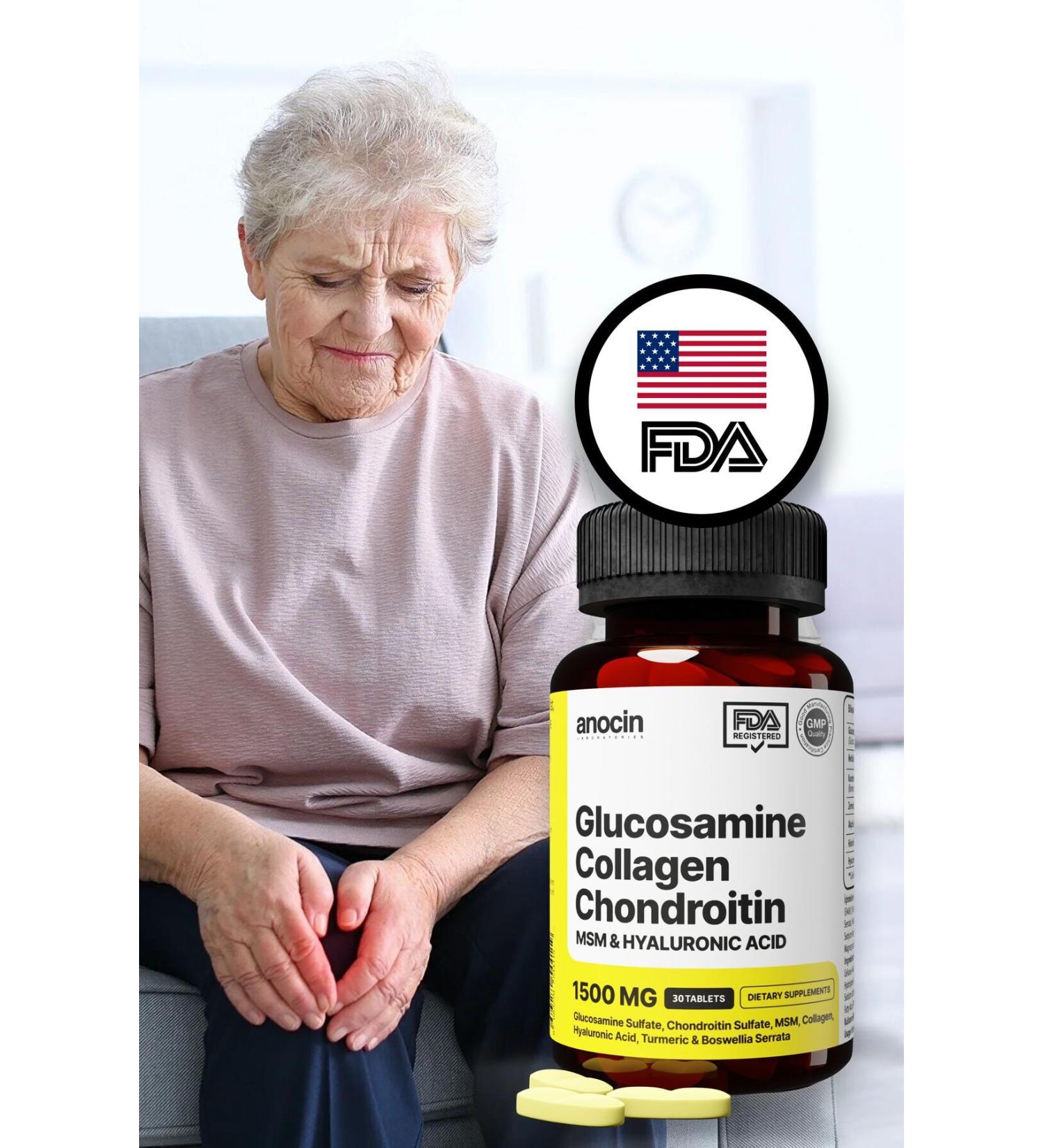 anocin Glucosamine Chondroitin Msm Collagen Curcumin Tablet 1500 Mg Glucosamine Chondroitin Collagen - Buy Online on GoSupps.com