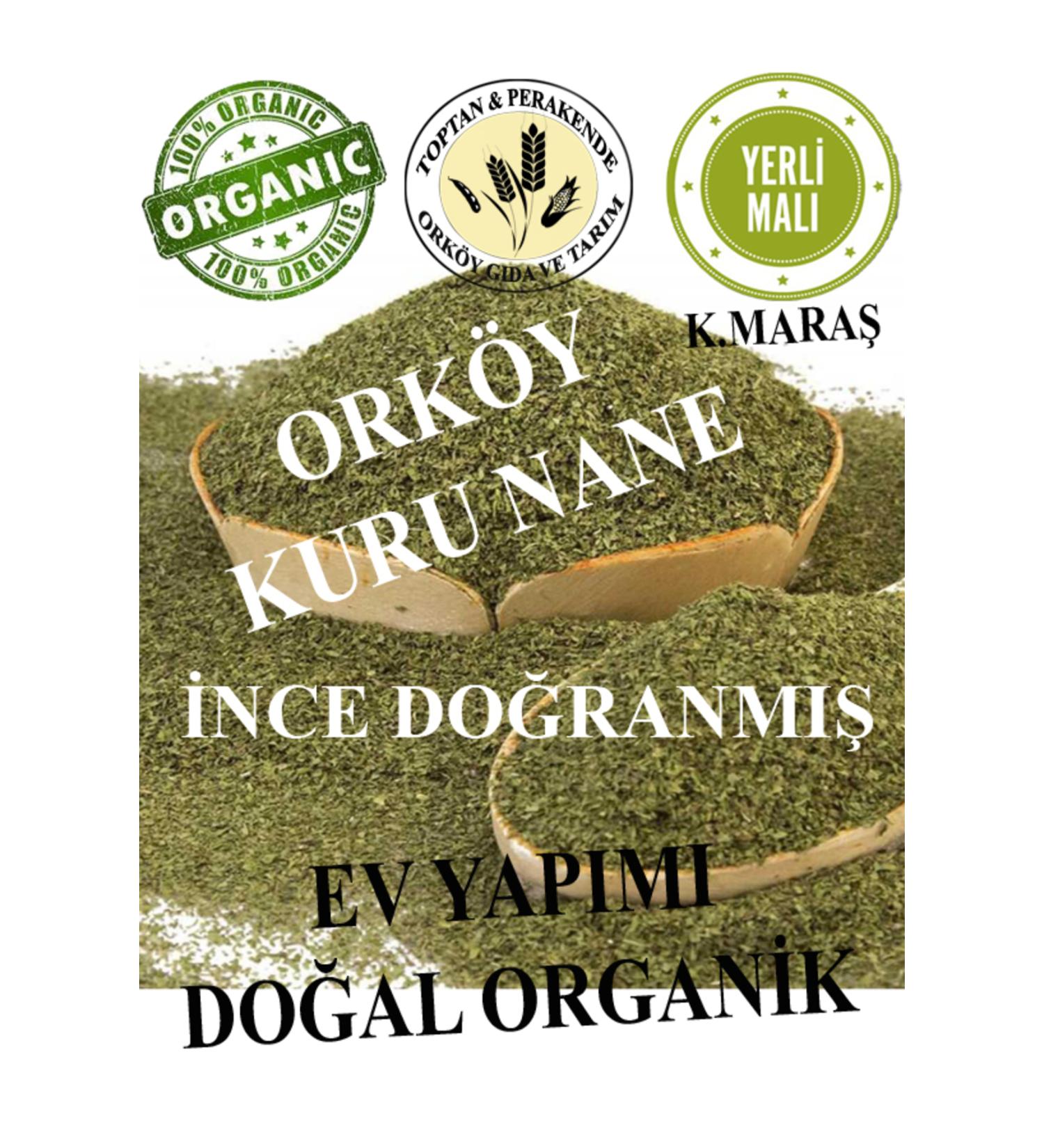 Orkoy Homemade Natural and Organic Dried Mint - Finely Ground 250gr