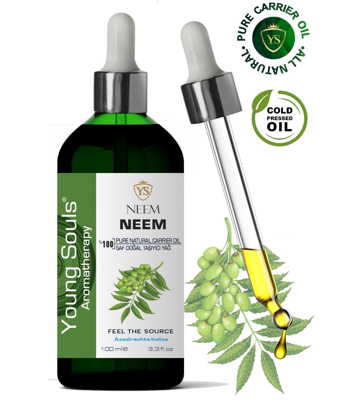 YOUNG SOULS Aromatherapy Neem Carrier Oil (Cold Pressed) Herbal Carrier Oil (Cold Pressed) 100 ml - Buy Online on GoSupps.com