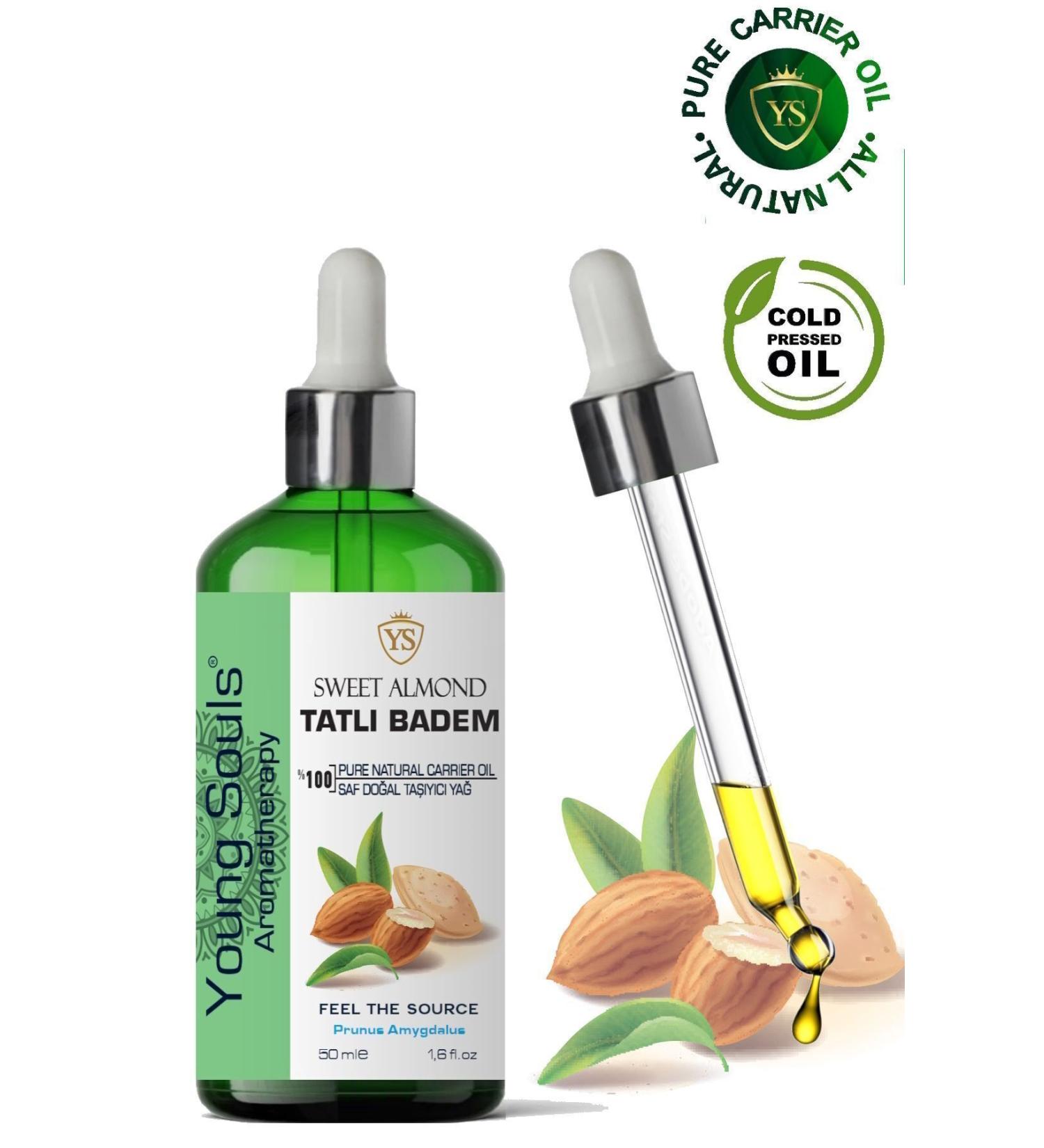 YOUNG SOULS Sweet Almond Carrier Oil ( Cold Pressed ) Sweet Almond Herbal Carrier Oil ( Cold Pressed ) 50 ml