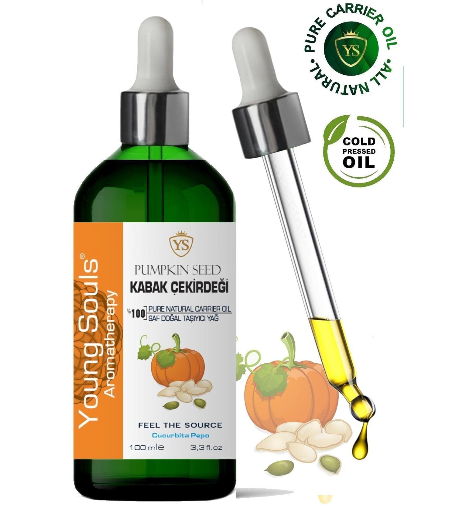 YOUNG SOULS Pumpkin Seed Carrier Oil ( Cold Pressed ) 100 Ml - Buy Online on GoSupps.com