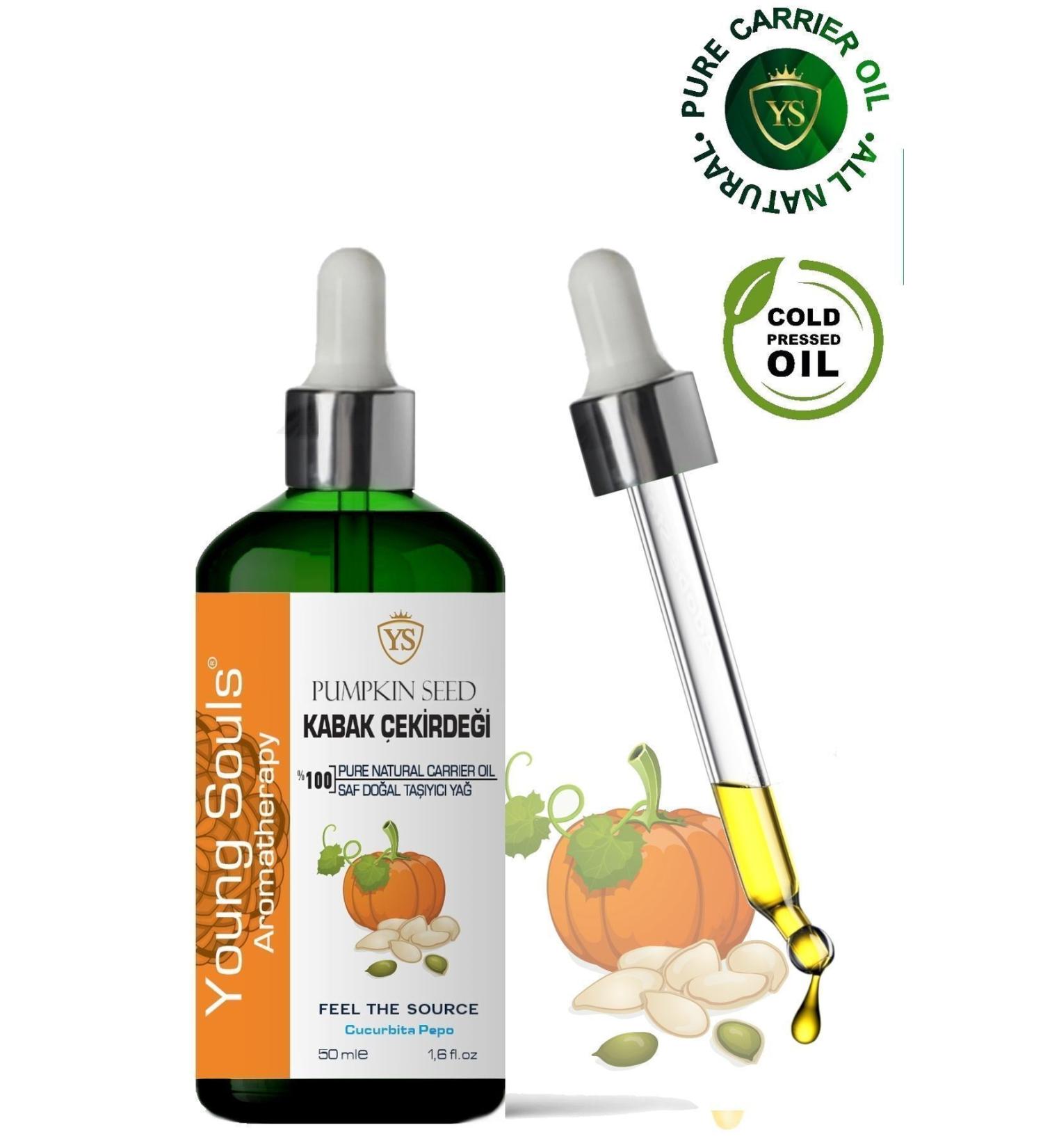 YOUNG SOULS Pumpkin Seed Carrier Oil ( Cold Pressed ) 50 Ml - Buy Online on GoSupps.com