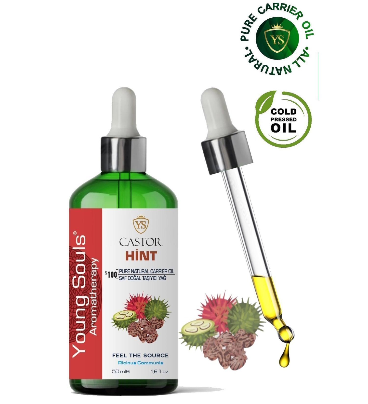 YOUNG SOULS Aromatherapy Castor Carrier Oil ( Cold Pressed ) Indian Herbal Carrier Oil ( Cold Pressed ) 50 ml - Buy Online on GoSupps.com