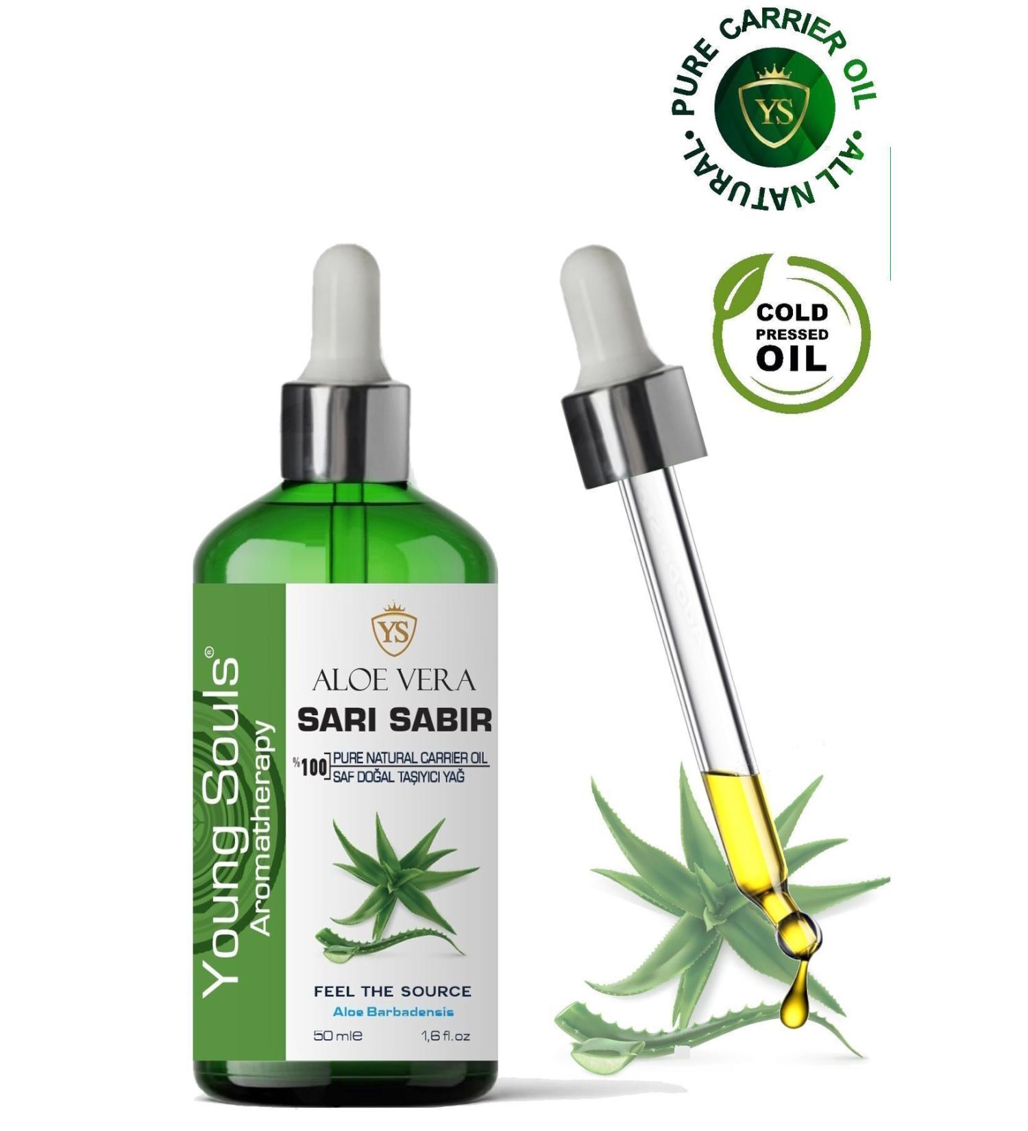 YOUNG SOULS Aloe Vera Carrier Oil (Cold Press) Yellow Patience Herbal Carrier Oil (Cold Press) 50 ml - Buy Online on GoSupps.com