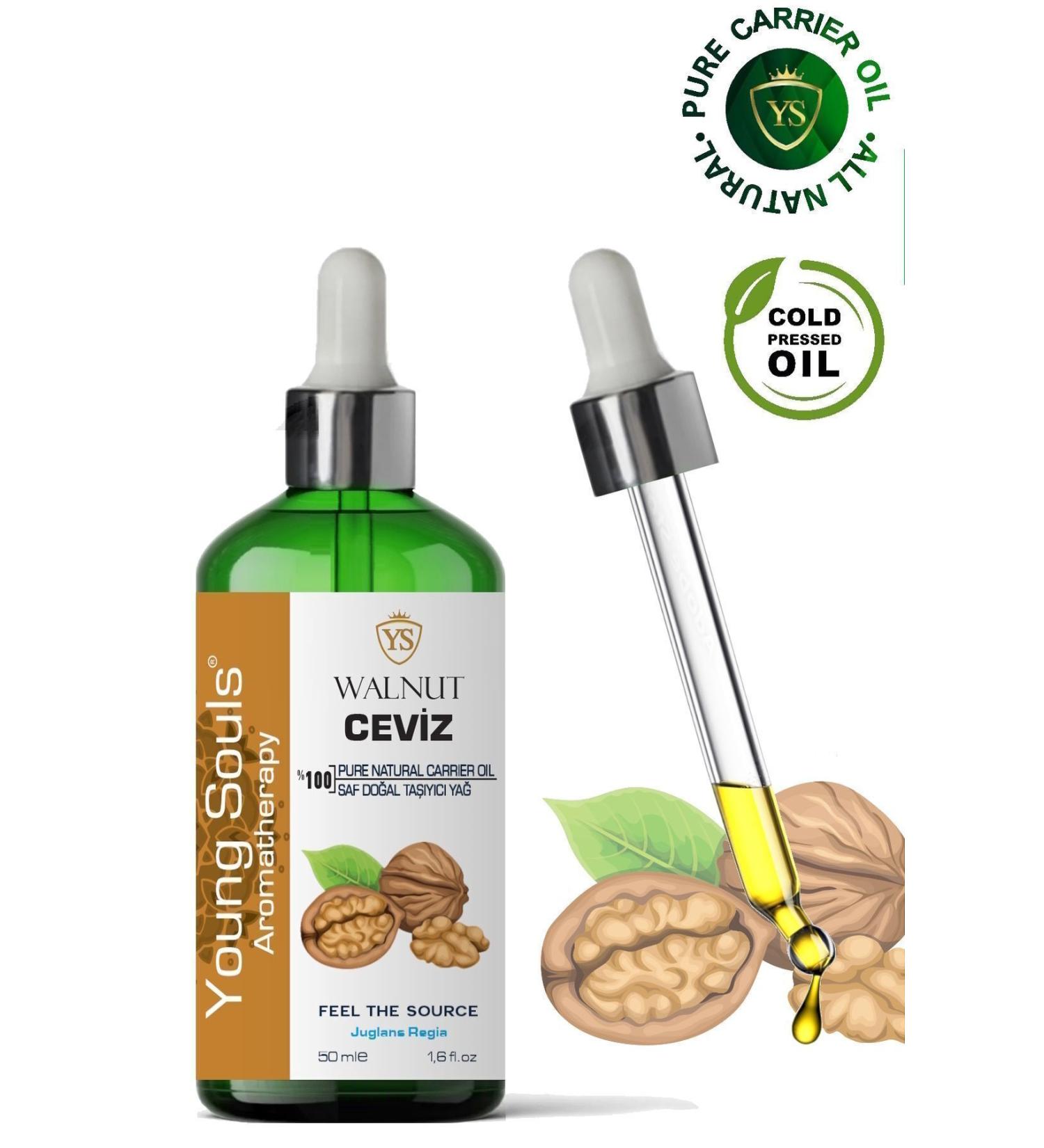 YOUNG SOULS Aromatherapy Walnut Carrier Oil (Cold Pressed) Walnut Herbal Carrier Oil (Cold Pressed) 50 ml