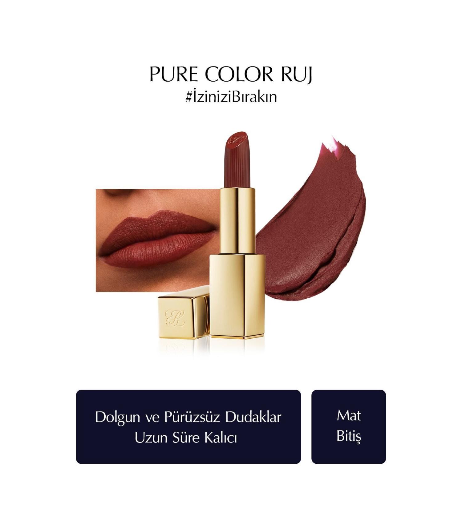 Estee Lauder Pure Color Matte Lipstick Colour: 806 No Concessions 3.5 Gr