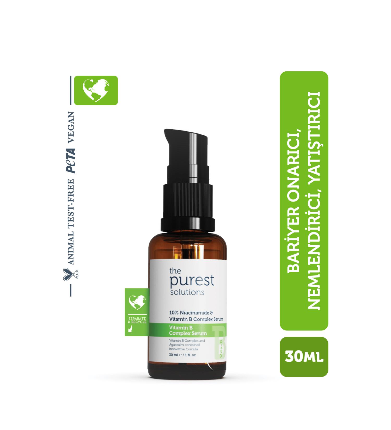 The Purest Solutions Renewing and Soothing Vitamin B Skin Care Serum 30 Ml (Niacinamide + Provitamin B5) - Buy Online on GoSupps.com