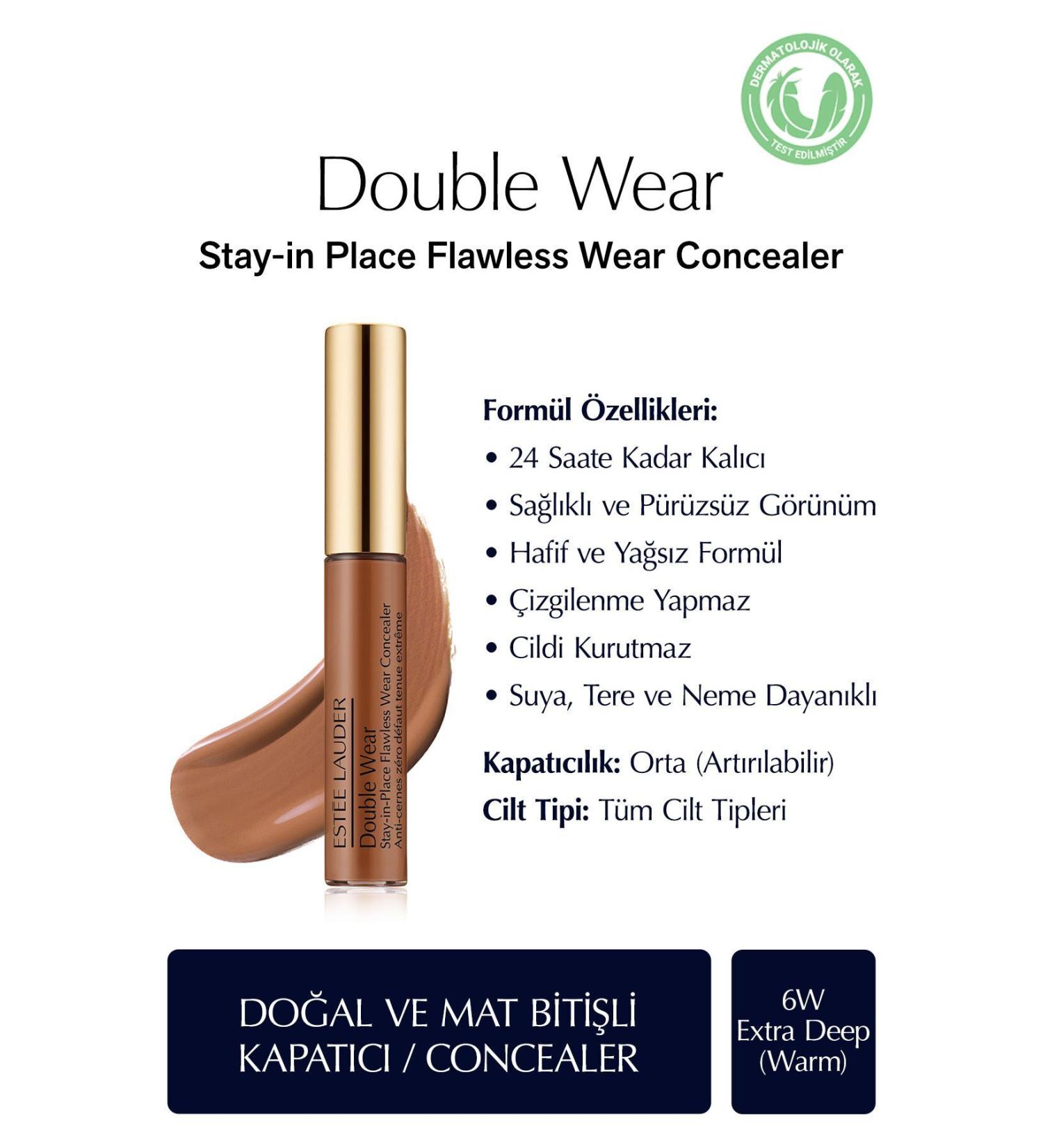 Estee Lauder Concealer that provides long-lasting and smooth appearance - 6W 7ml