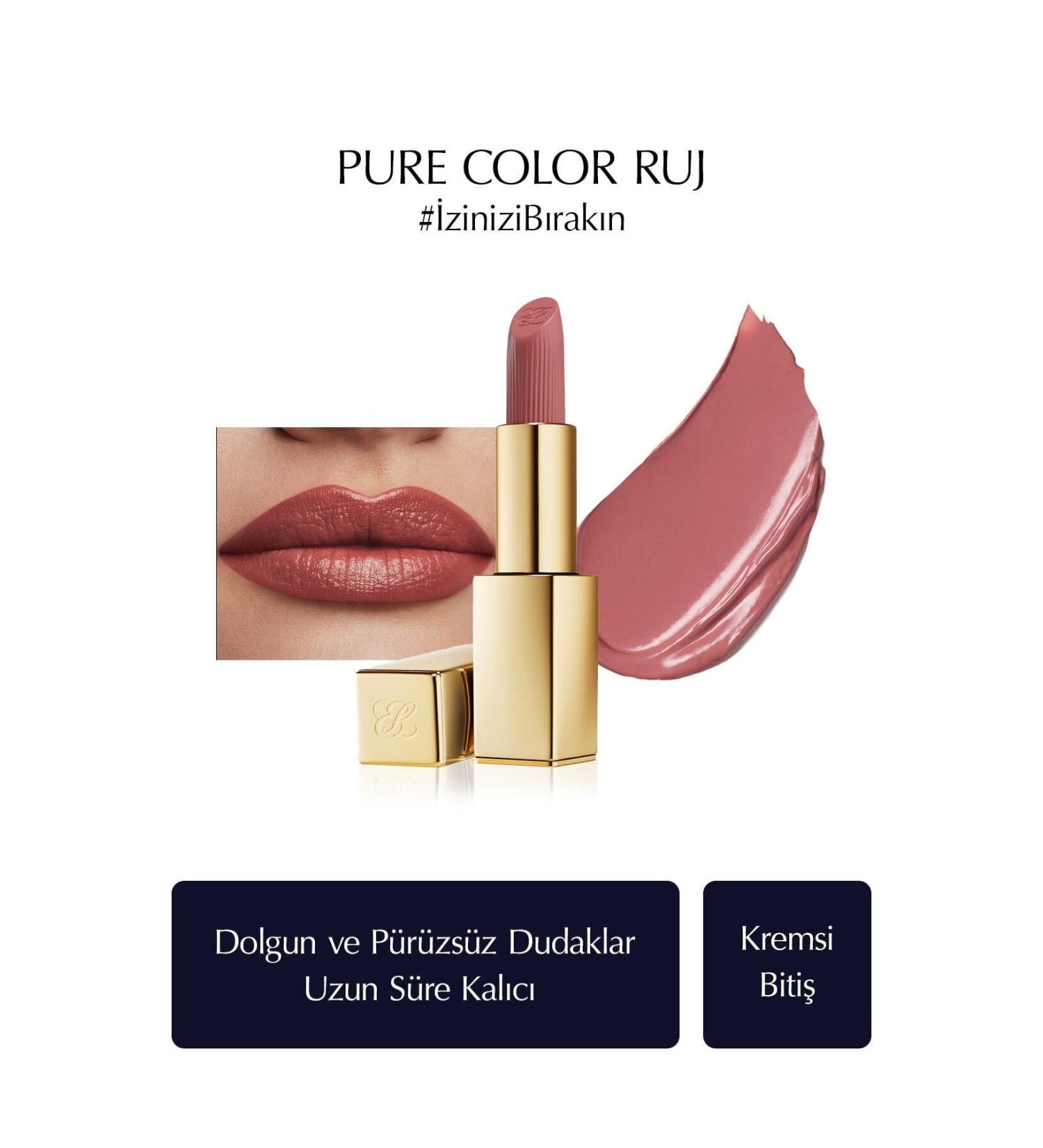 Estee Lauder Pure Color Creme Lipstick Colour: 561 Intense Nude Satin Finish Creamy Lipstick 3.5 Gr
