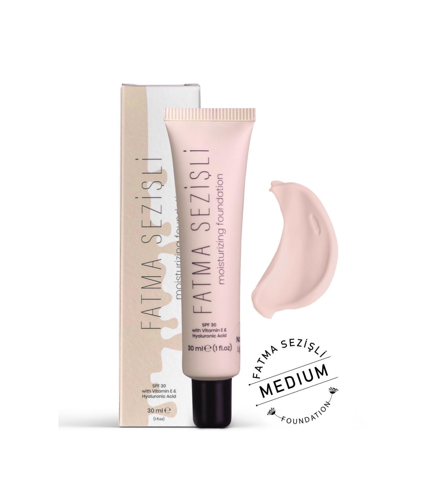 Fatma SEZ L Foundation - Medium | SPF 30 | | Hyaluronic Acid & Vitamin E Moisturizing Effect - 30 ML - Buy Online on GoSupps.com
