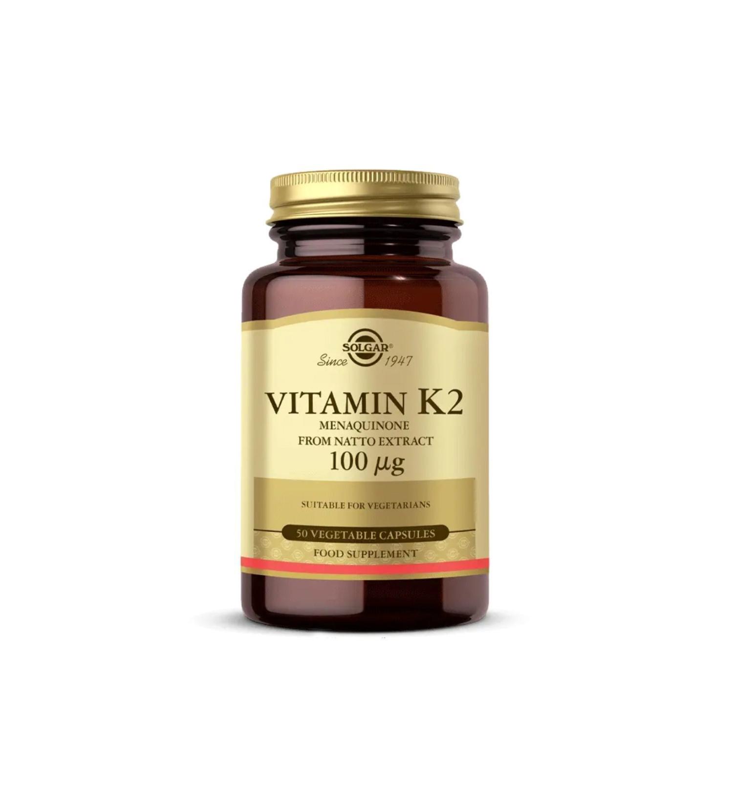 Solgar Vitamin K2 100 mcg 50 Capsules