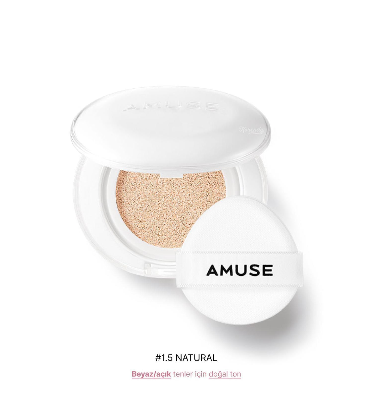 Amuse Ceramic Skin Perfector Spf40 Pa (KORENDY) Porcelain Skin Cushion with Ceramide Peptide 15g #1.5natural - Buy Online on GoSupps.com