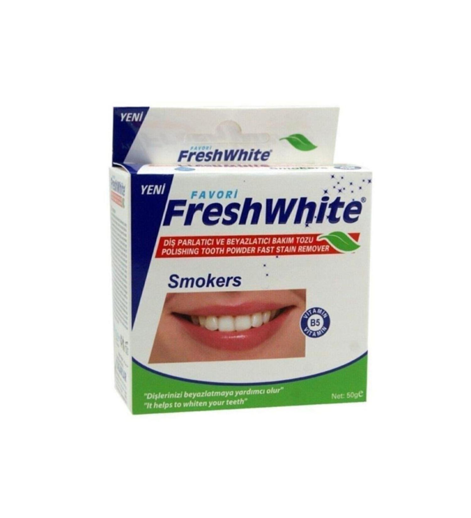Fresh White Teeth Polishing Powder Smokers 50g