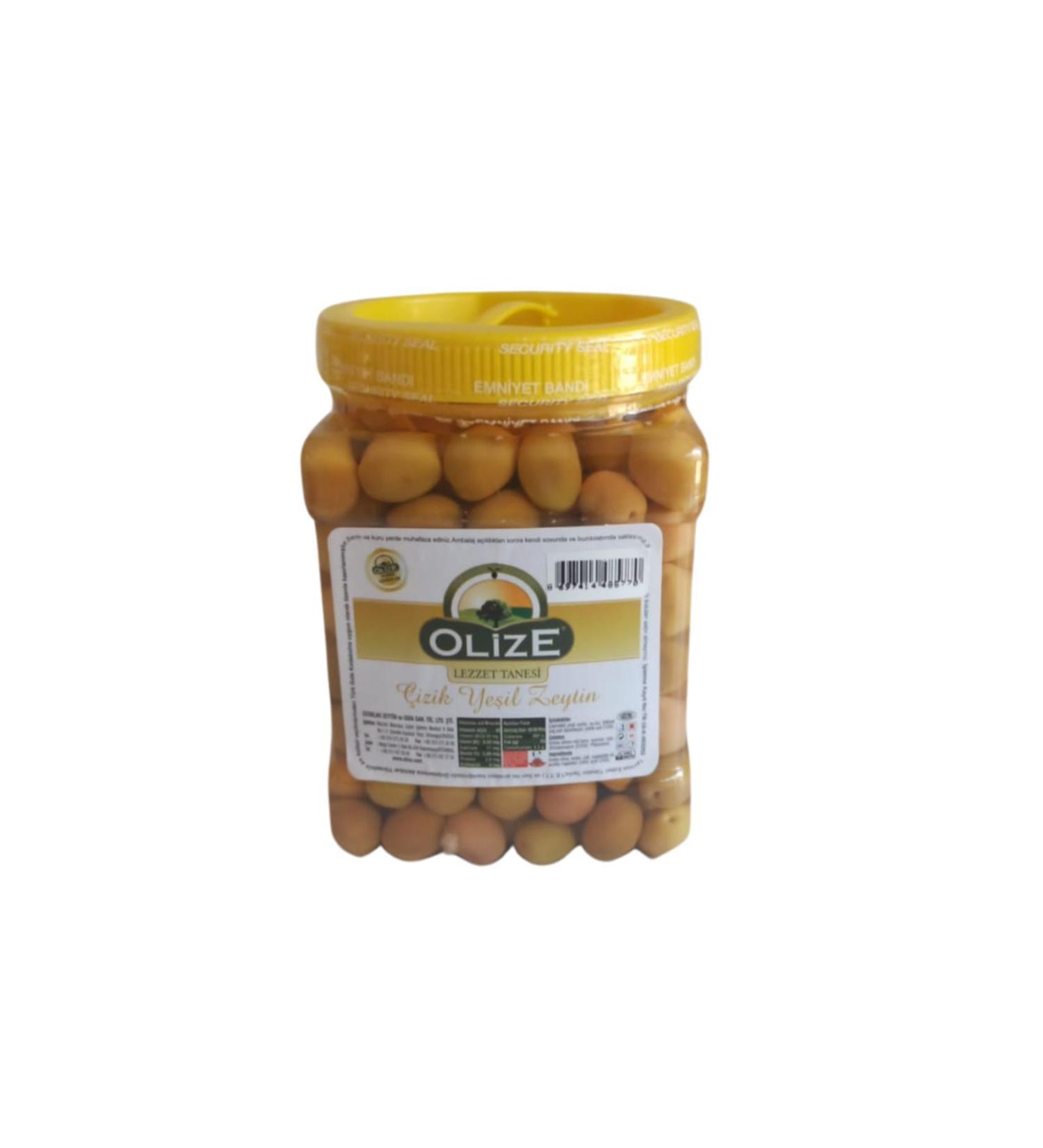 Olize OL ZE TASTE GRAIN SCRATCHED GREEN OLIVES 1KG BOX
