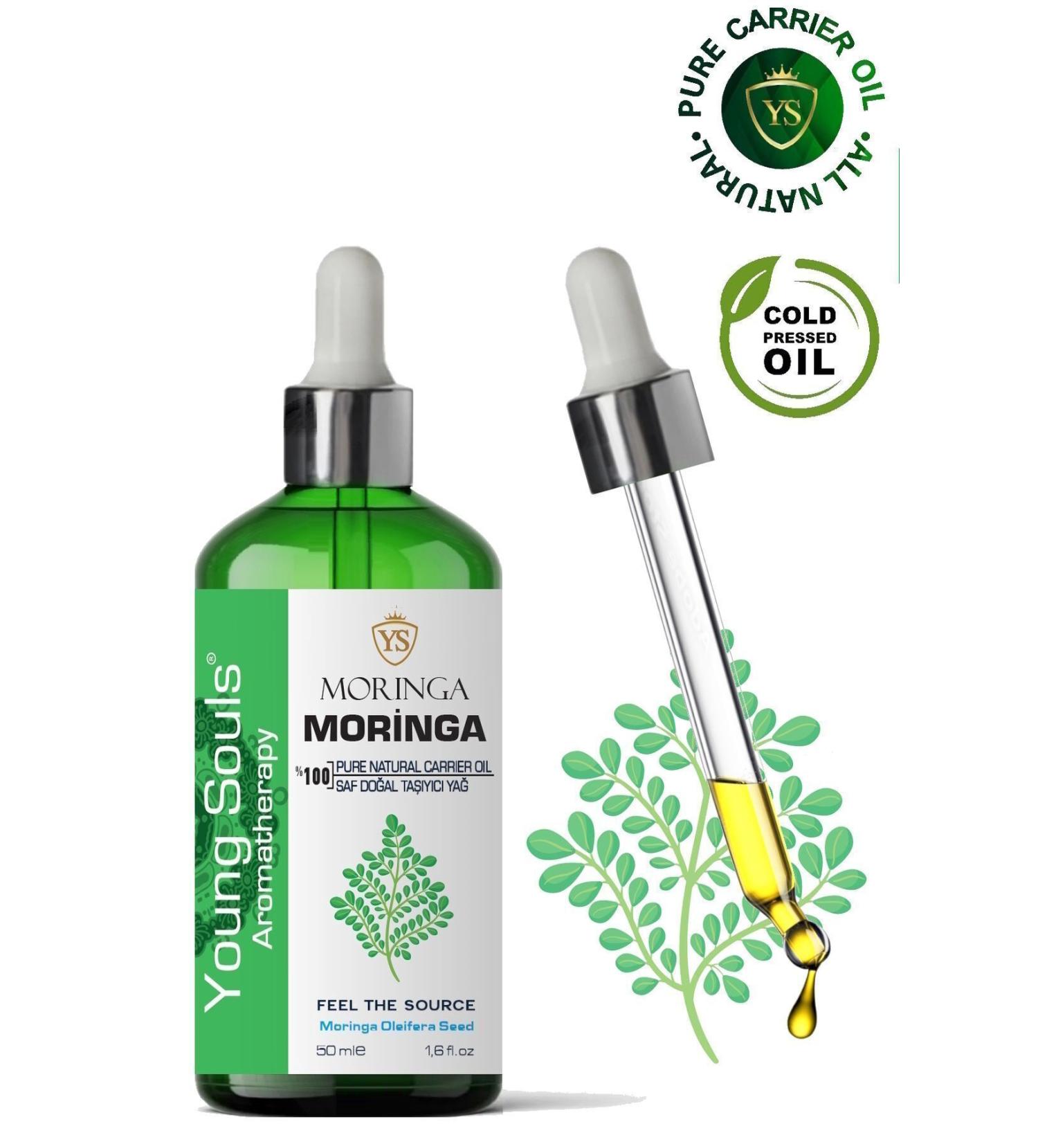 YOUNG SOULS Aromatherapy Moringa Carrier Oil ( Cold Pressed ) Carrier Oil ( Cold Pressed ) 50 ml - Buy Online on GoSupps.com