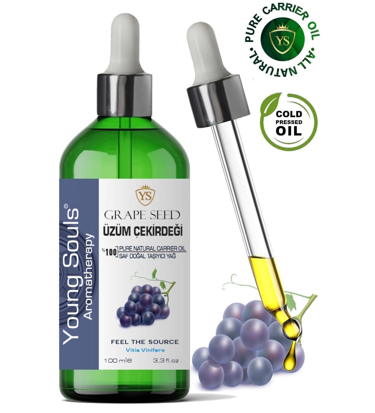 YOUNG SOULS Grape Seed Carrier Oil ( Cold Pressed ) Grape Seed Herbal Carrier Oil ( Cold Pressed ) 100 ml