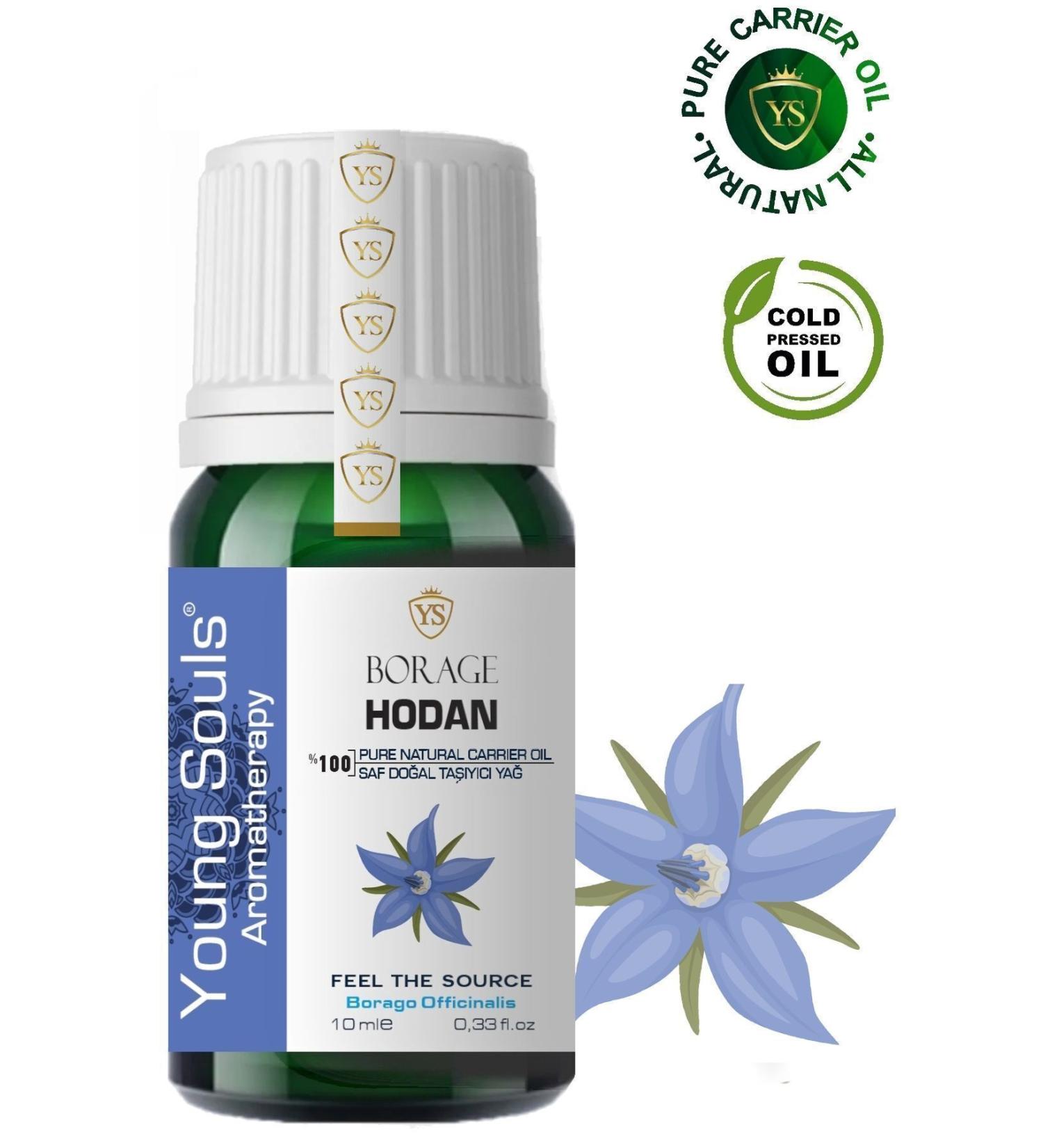 YOUNG SOULS Aromatherapy Borage Carrier Oil ( Cold Pressed ) Borage Herbal Carrier Oil ( Cold Pressed ) 10 ml