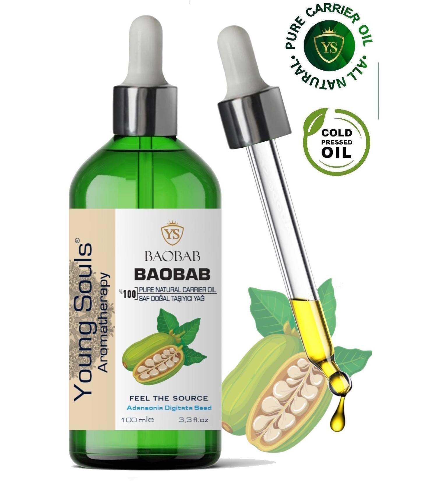 YOUNG SOULS Aromatherapy Baobab Carrier Oil ( Cold Pressed ) Baobab Herbal Carrier Oil ( Cold Pressed ) 100 ml - Buy Online on GoSupps.com