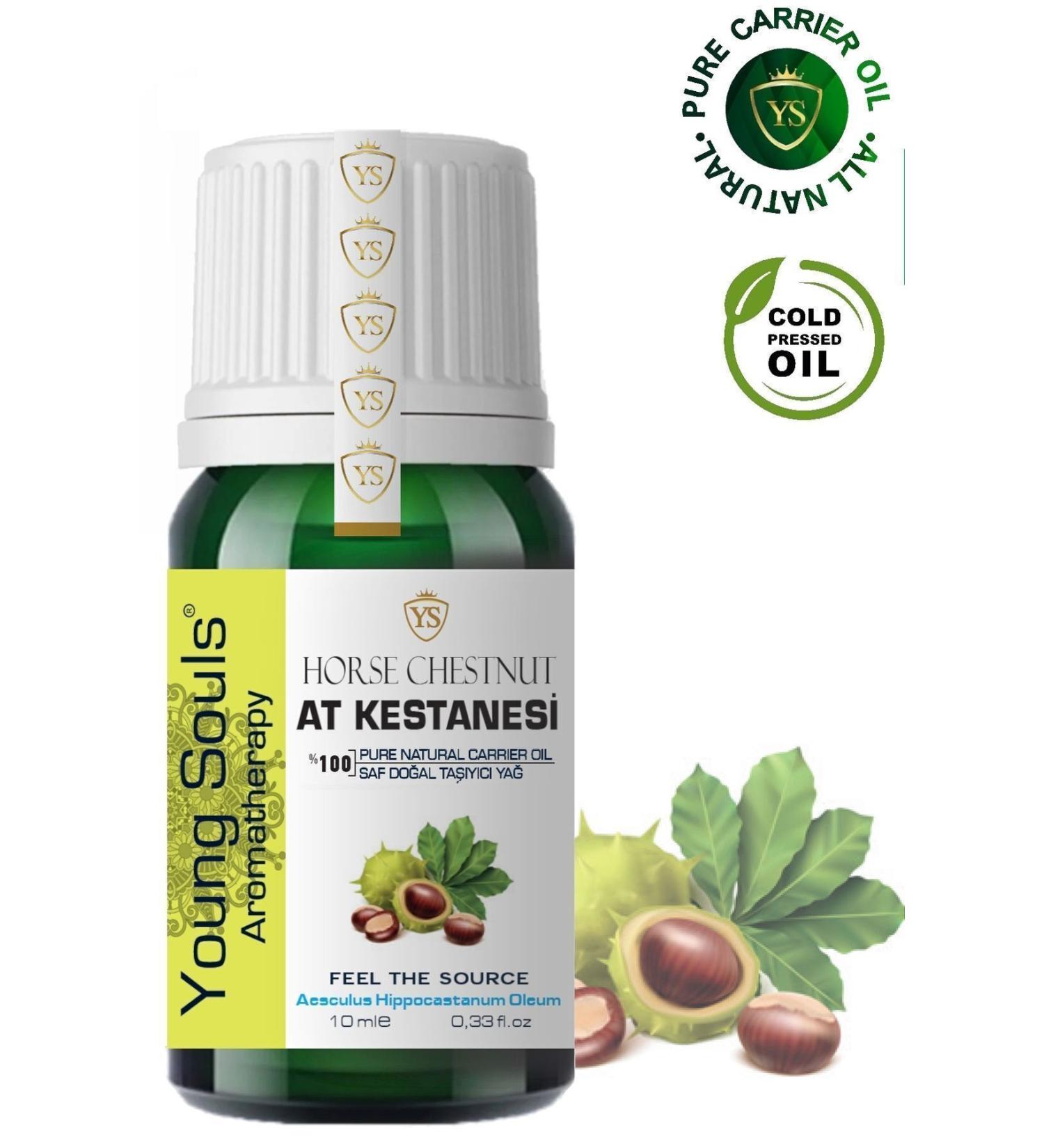 YOUNG SOULS Horse Chestnut Carrier Oil ( Cold Pressed ) Horse Chestnut Herbal Carrier Oil ( Cold Pressed ) 10 ml - Buy Online on GoSupps.com