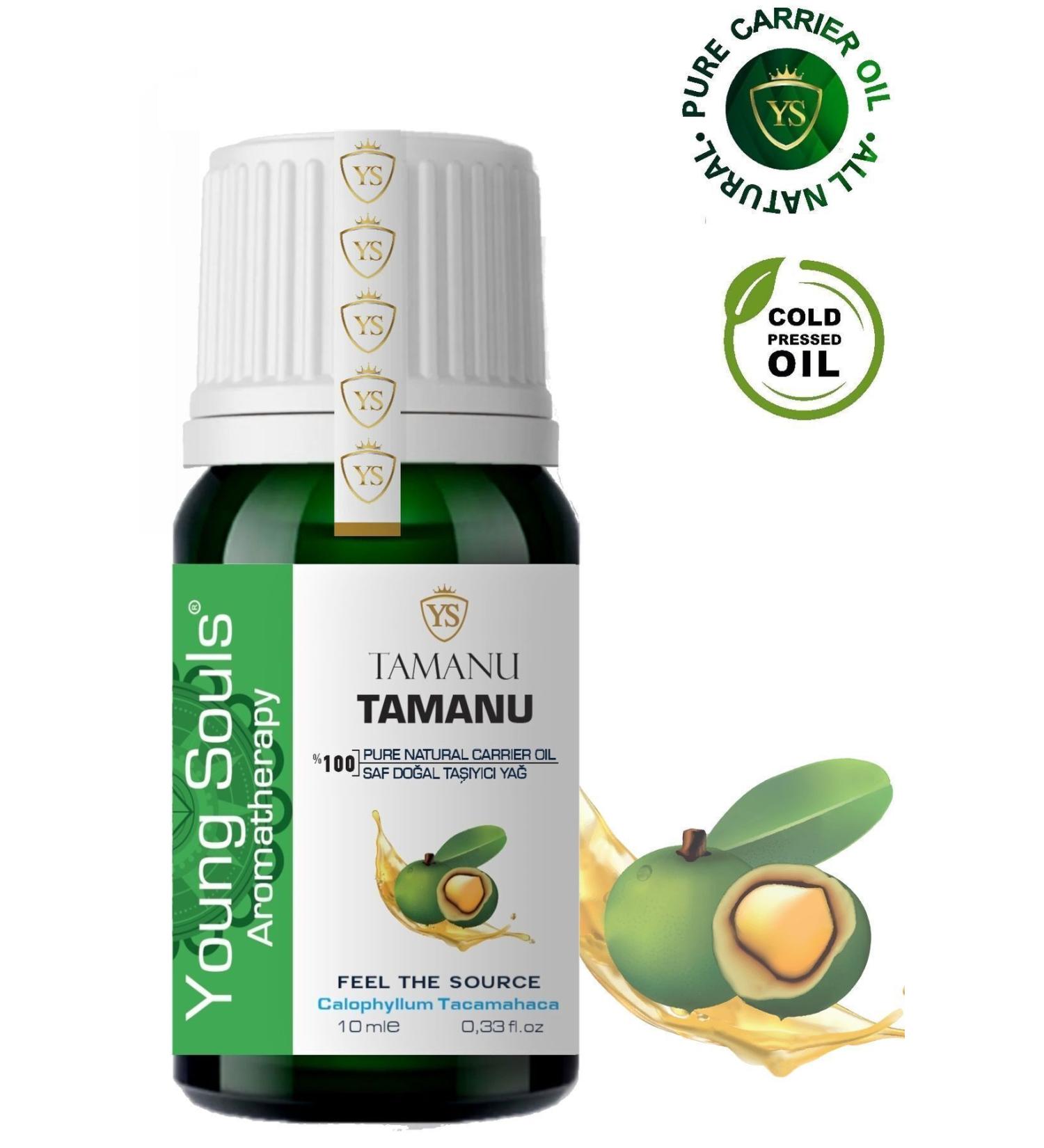 YOUNG SOULS Aromatherapy Tamanu Carrier Oil (Cold Pressed) Herbal Carrier Oil (Cold Pressed) 10 ml - Buy Online on GoSupps.com