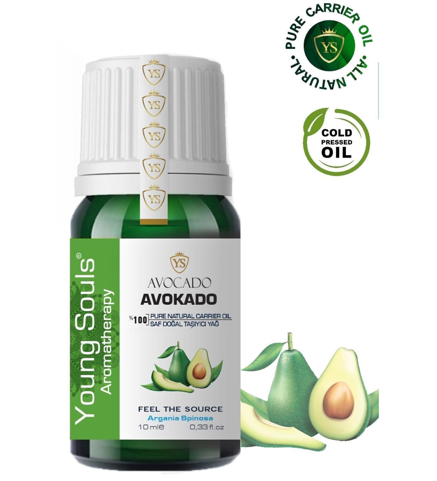 YOUNG SOULS Avocado Carrier Oil (Cold Press) Avocado Vegetable Carrier Oil (Cold Press) 10 ml